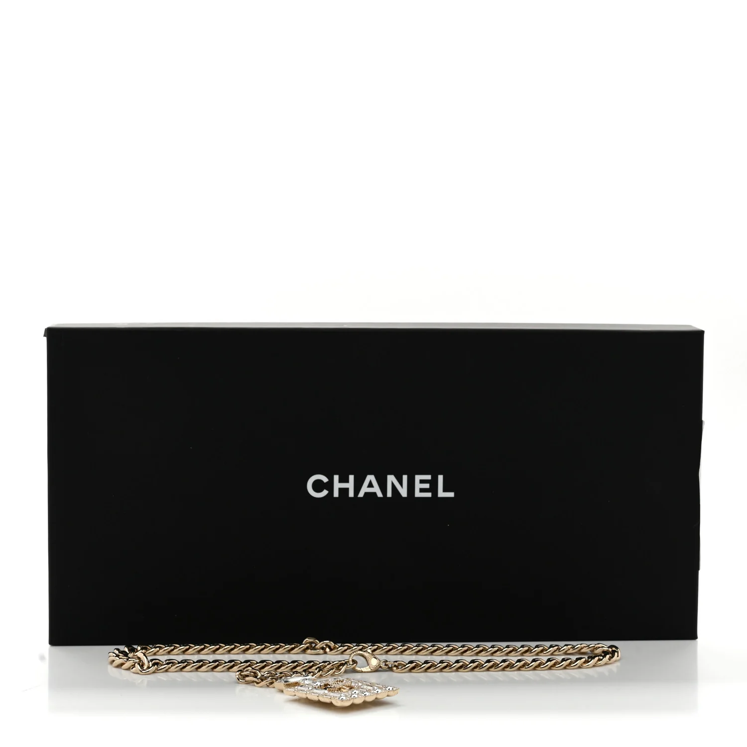 Metal Crystal CC Perfume Belt Gold - Image 5