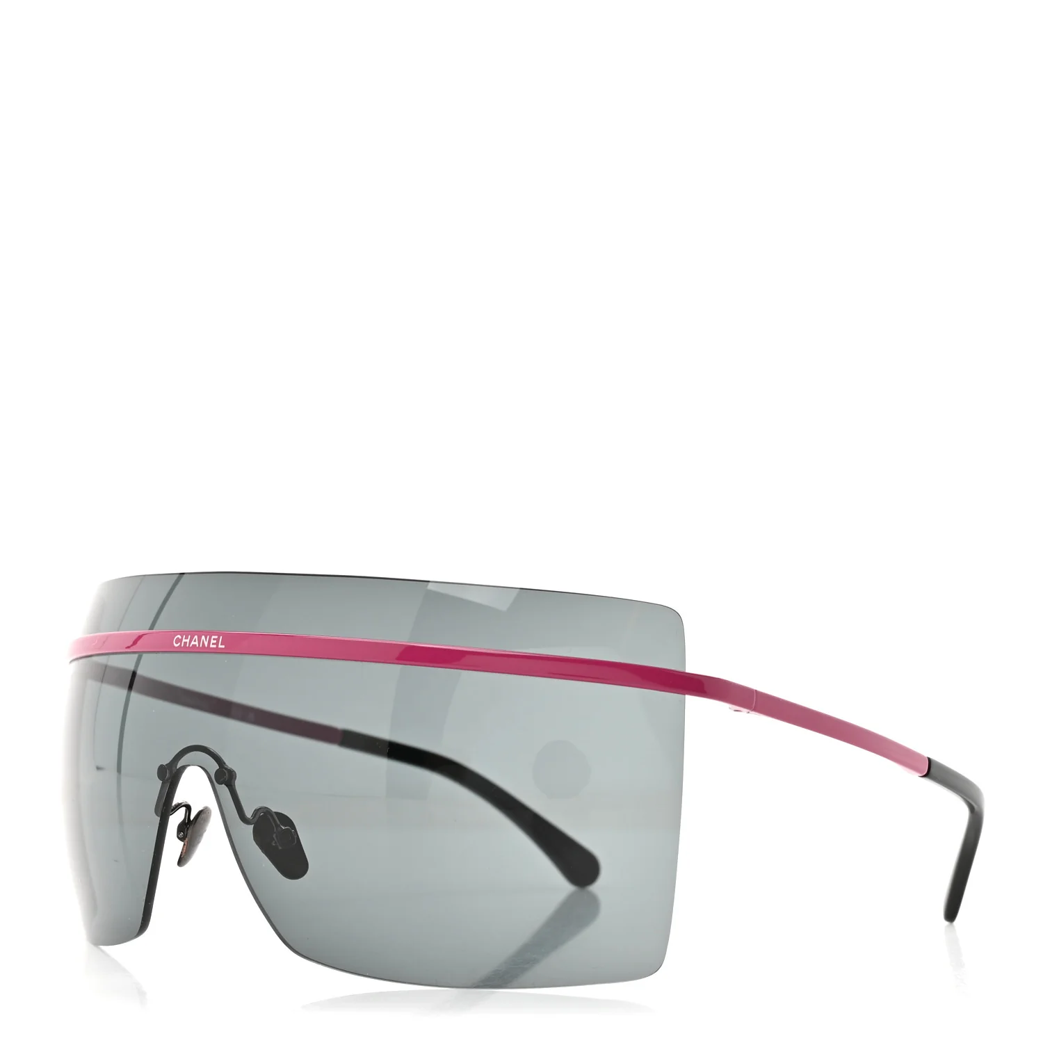 Metal Graphic Lines Shield Sunglasses 71586 Pink