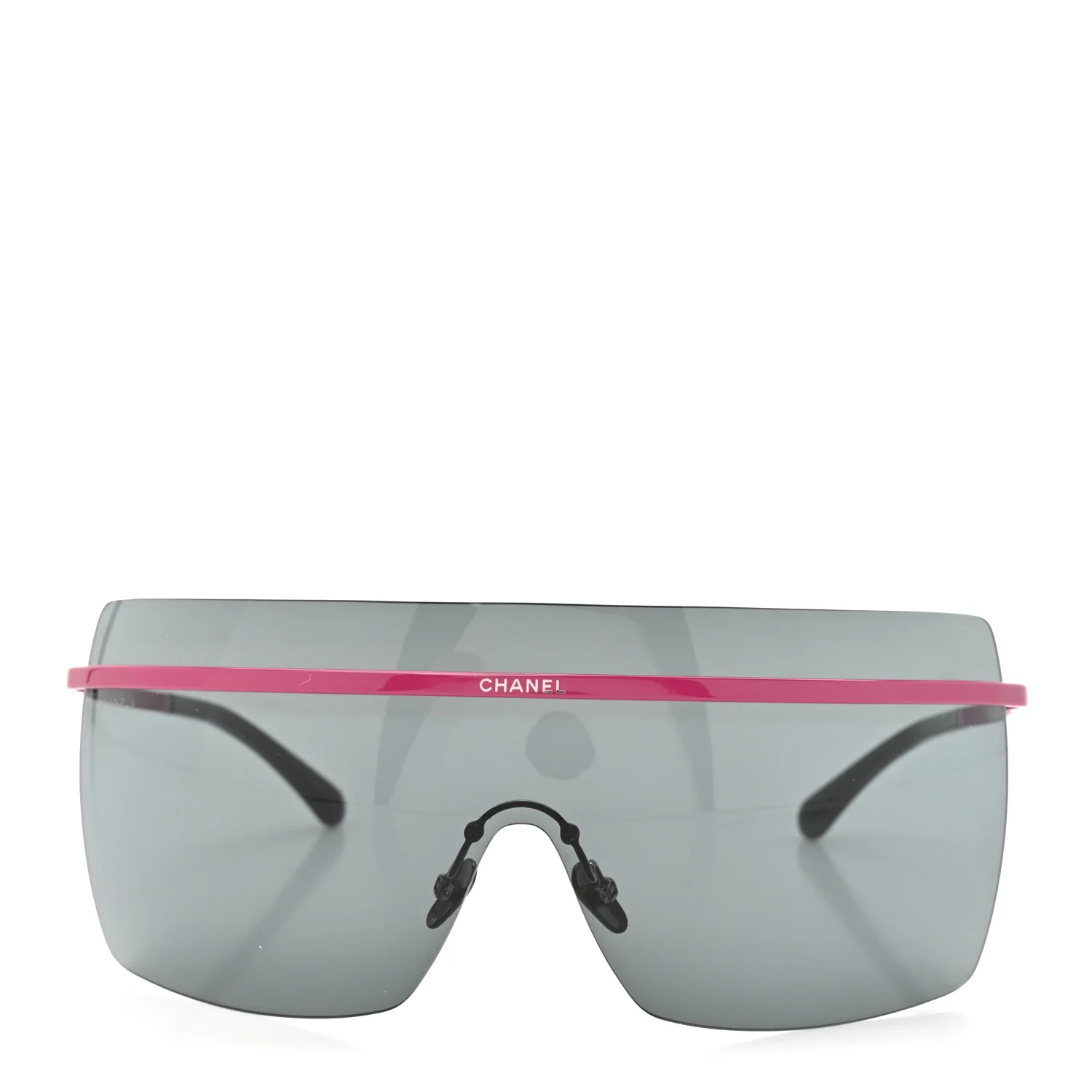 Metal Graphic Lines Shield Sunglasses 71586 Pink - Image 2