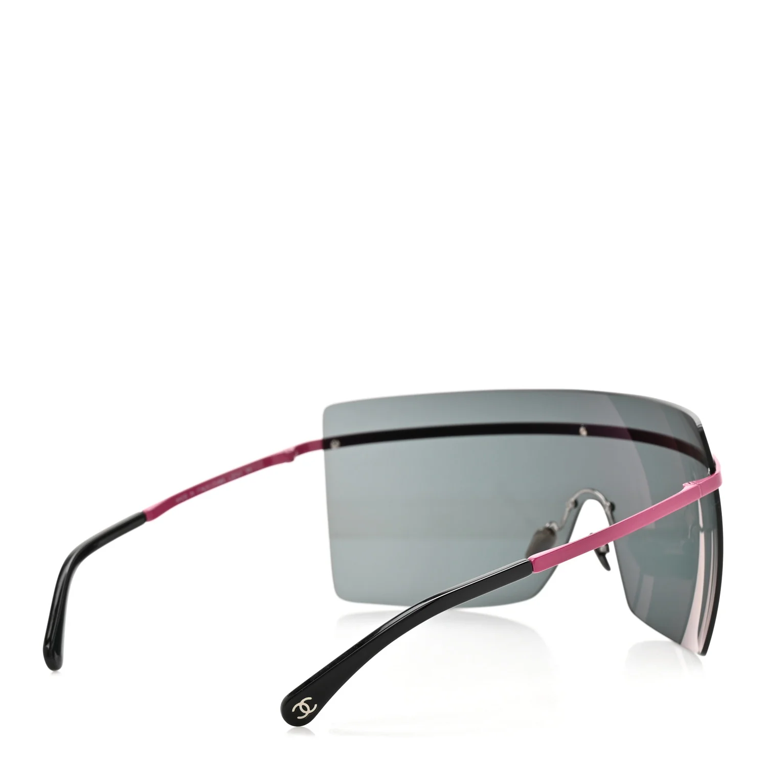 Metal Graphic Lines Shield Sunglasses 71586 Pink - Image 4