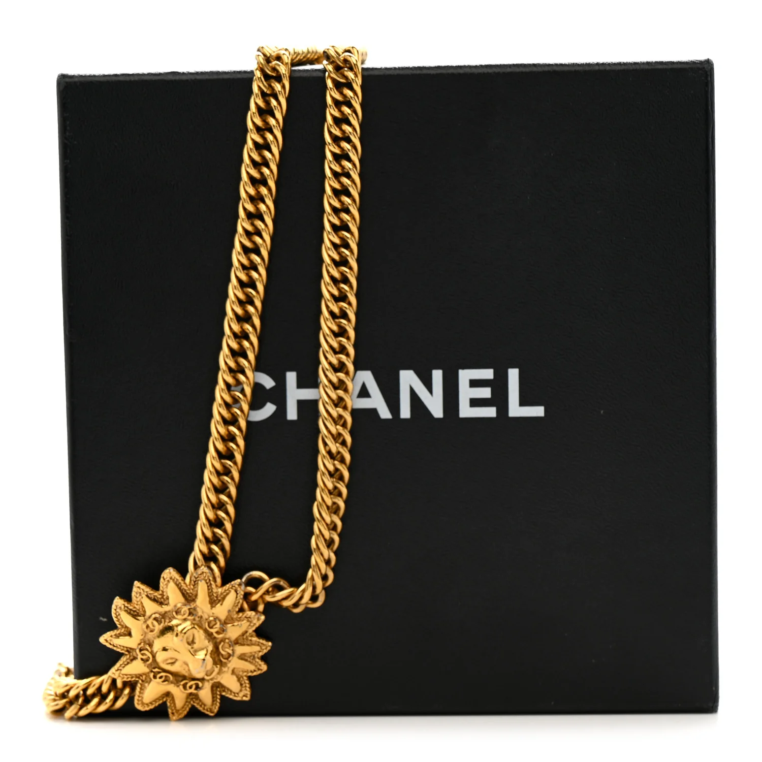 Metal Lion CC Double Chain Belt Gold - Image 4
