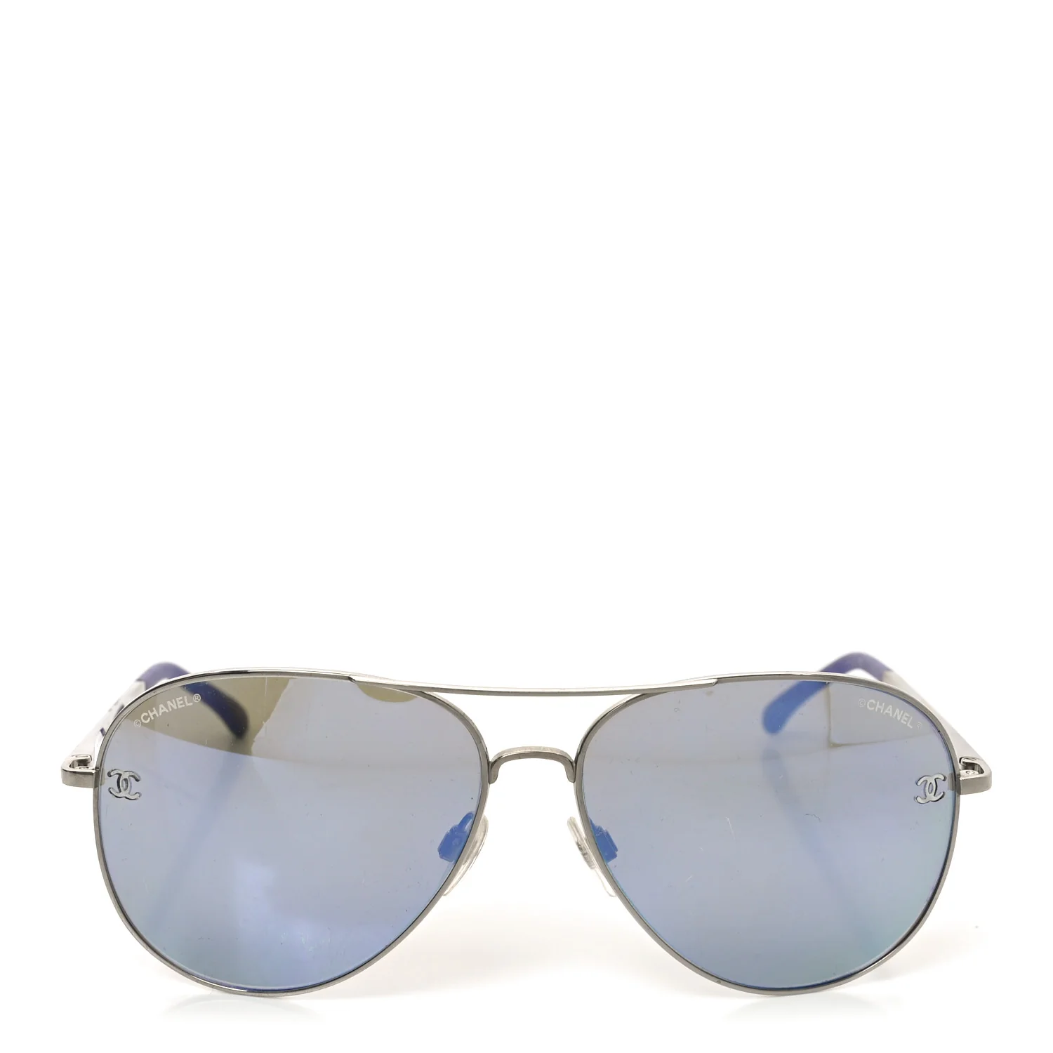 Metal Pilot Aviator CC Sunglasses 4189-T-Q Silver - Image 2