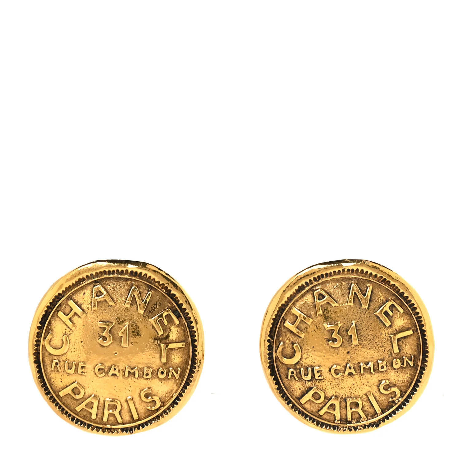 Metal Rue Cambon Clip On Earrings Gold - Image 2