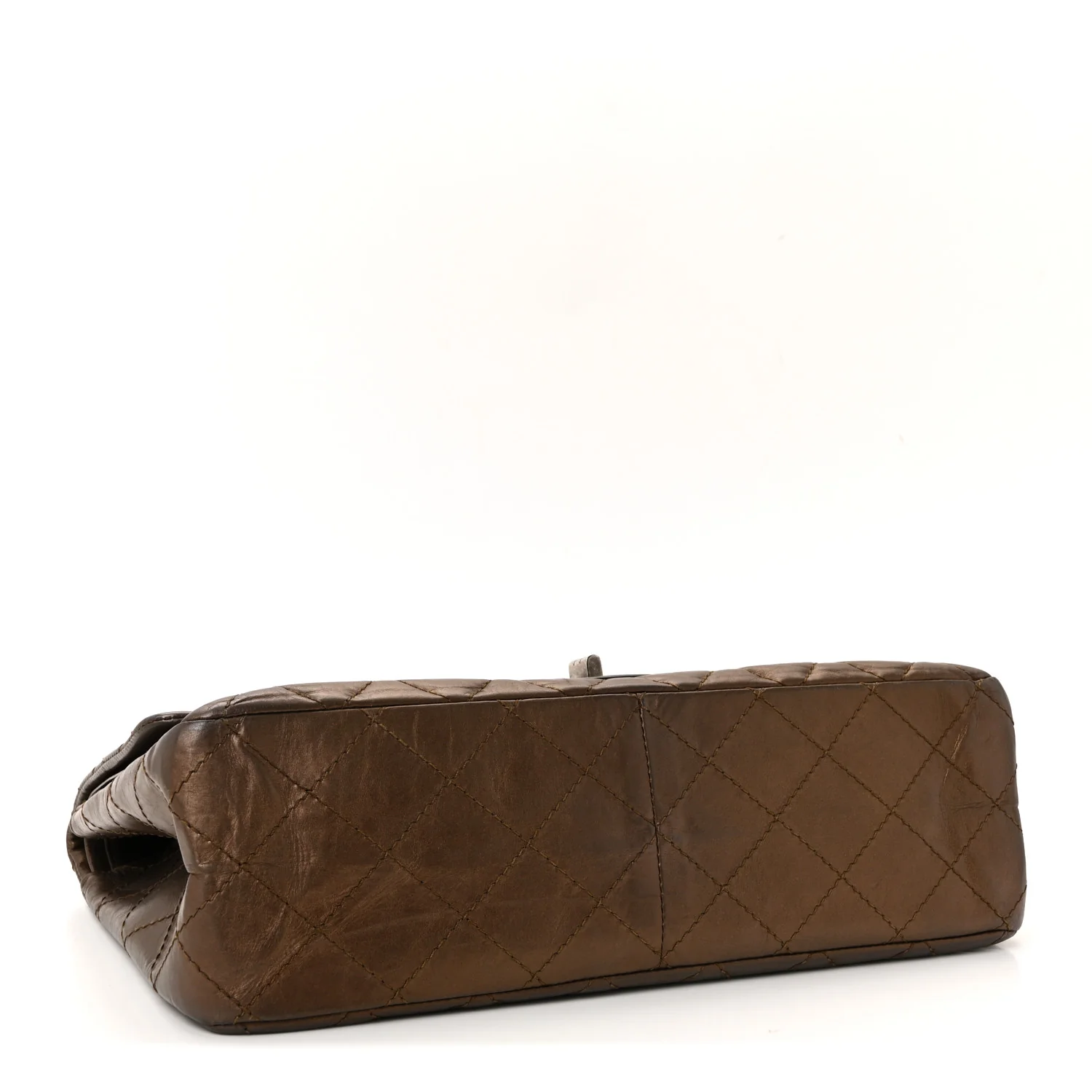 Metallic Aged Calfskin Quilted 2.55 Reissue 227 Flap Bronze - Image 6