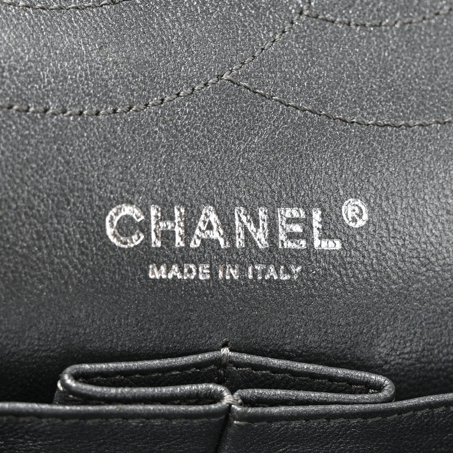 Metallic Aged Calfskin Quilted 2.55 Reissue 227 Flap Dark Silver - Image 16