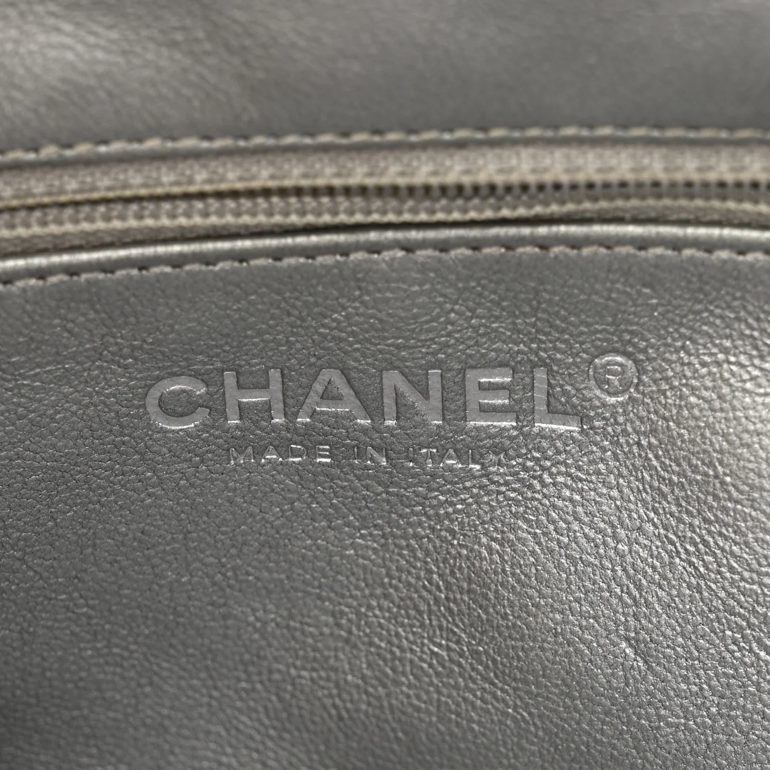 Metallic Aged Calfskin Quilted Timeless Clutch Silver - Image 6