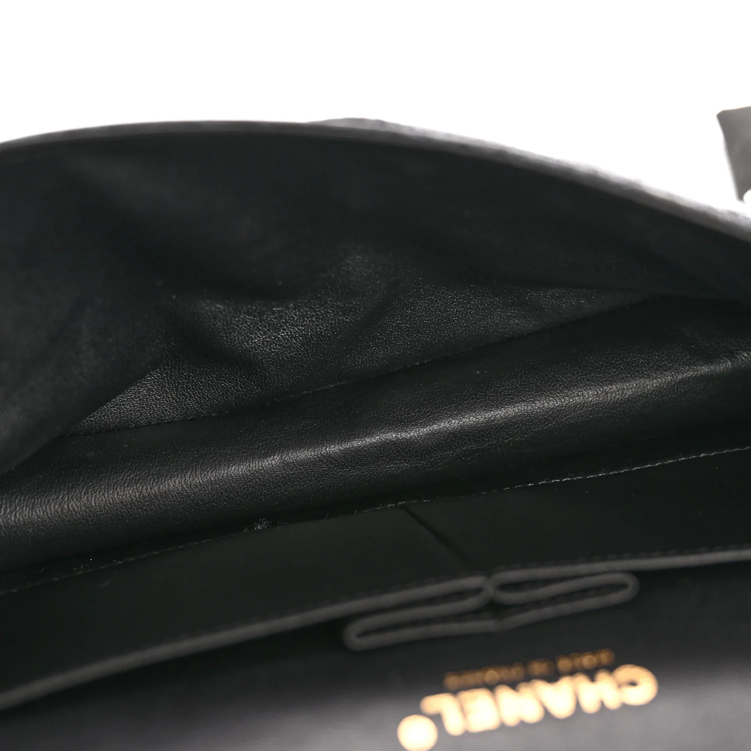 Metallic Brocade Quilted Medium Double Flap Dark Grey - Image 4