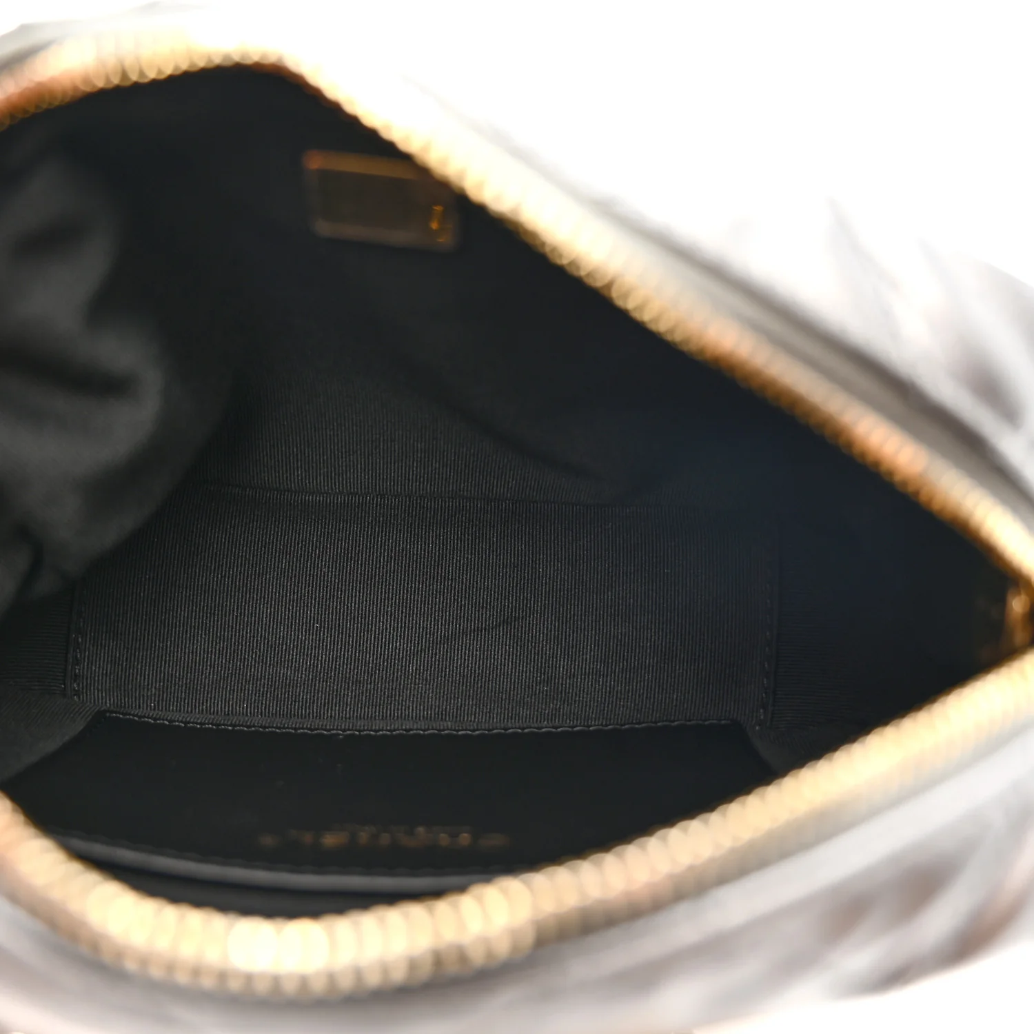 Metallic Calfskin Pearl Quilted CC Mini Camera Case Ruthenium - Image 5