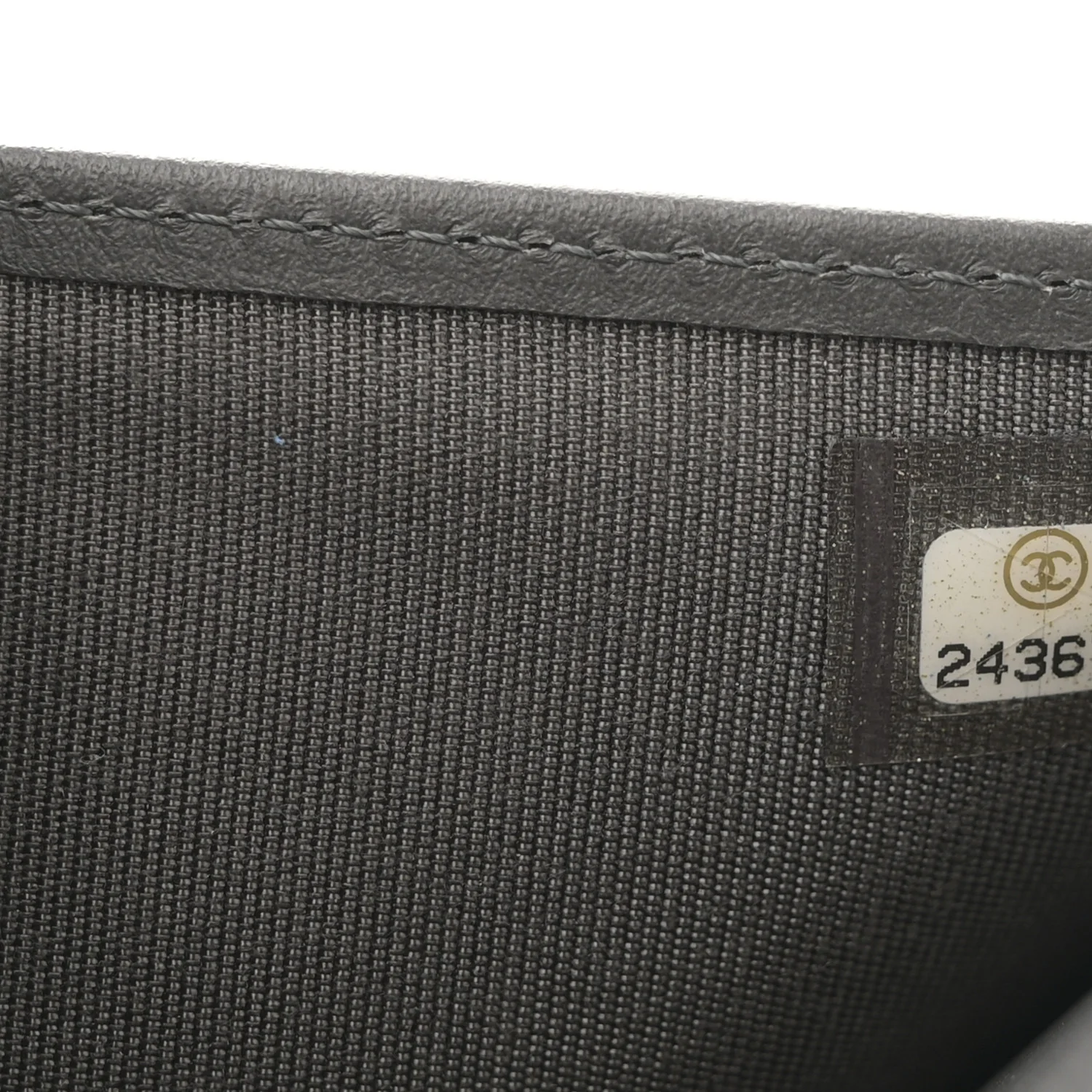 Metallic Calfskin Quilted Reissue Flap Card Holder Wallet Dark Grey - Image 7