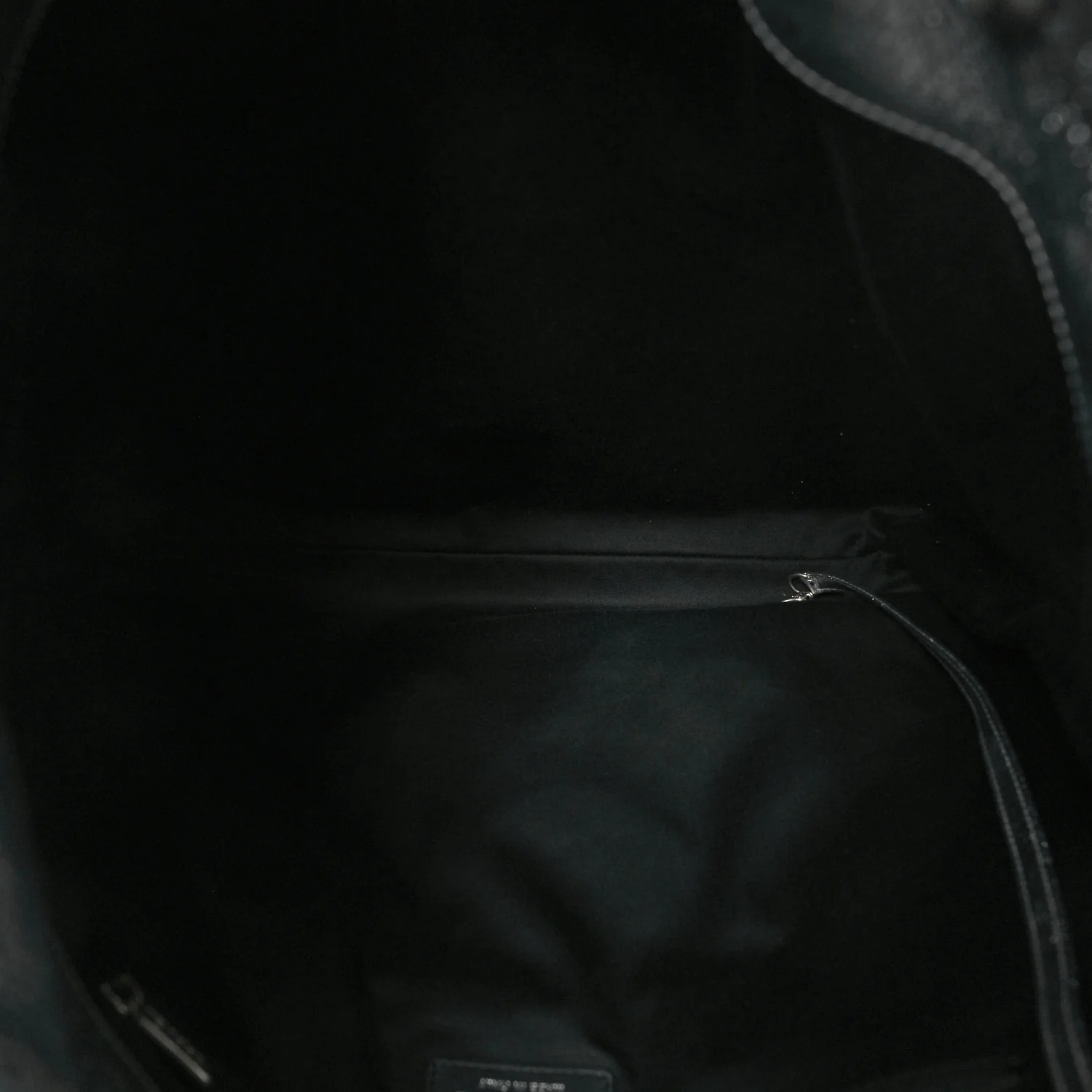 Metallic Calfskin Stitched CC Shopper Tote Silvery - Image 5