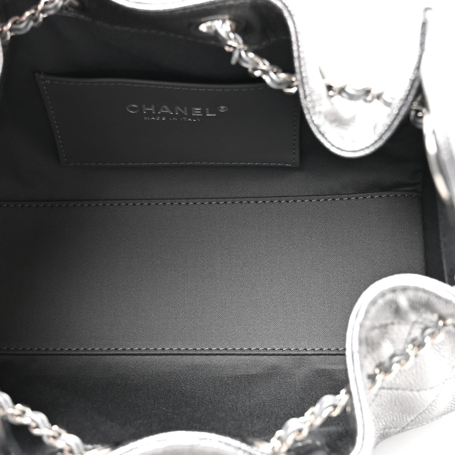 Metallic Caviar Quilted Mini Chanel 25 Handbag Anthracite - Image 5
