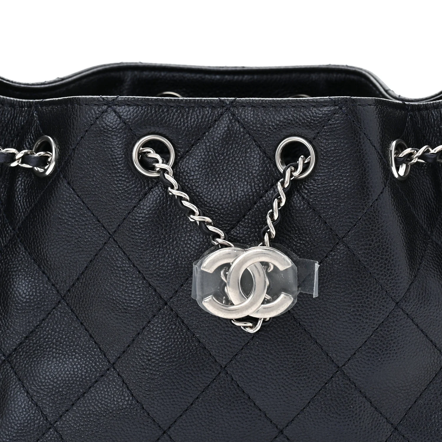 Metallic Caviar Quilted Mini Chanel 25 Handbag Dark Blue - Image 8