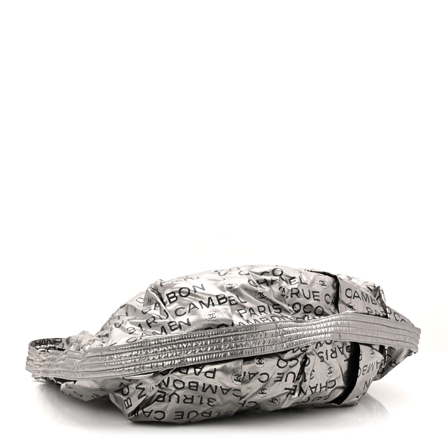 Metallic Coated Canvas Unlimited Ligne Shoulder Bag Silver - Image 4