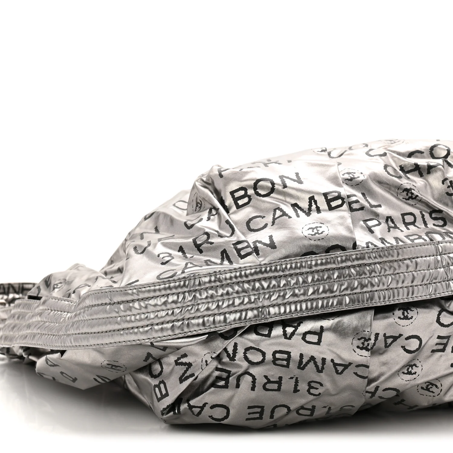 Metallic Coated Canvas Unlimited Ligne Shoulder Bag Silver - Image 9