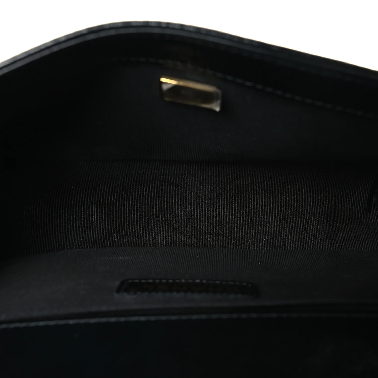 Metallic Glazed Calfskin Medium Boy Flap Black Gold - Image 5