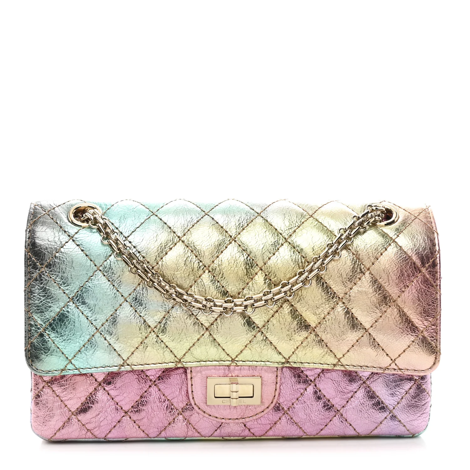 Metallic Goatskin Quilted 2.55 Reissue 225 Flap Multicolor