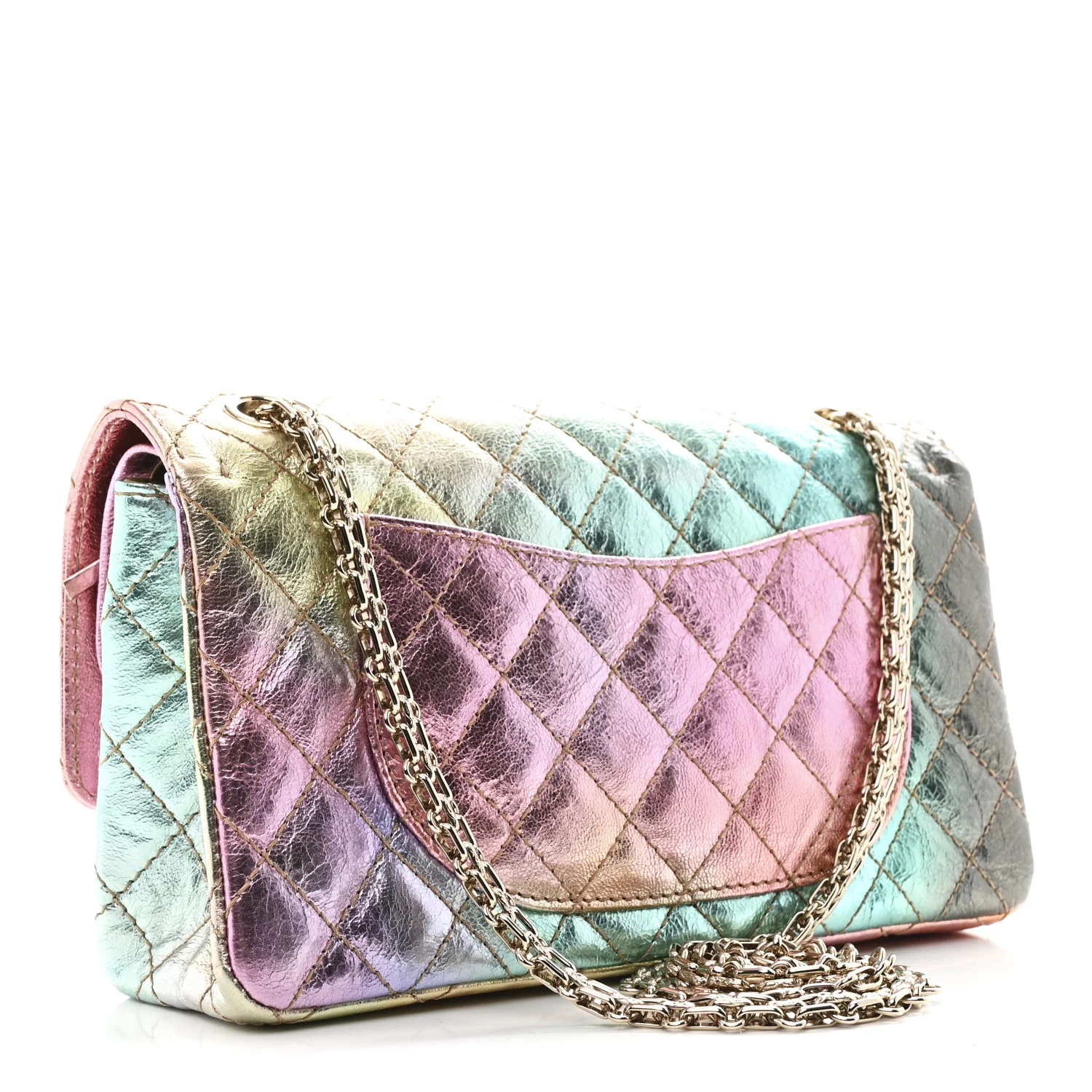 Metallic Goatskin Quilted 2.55 Reissue 225 Flap Multicolor - Image 3