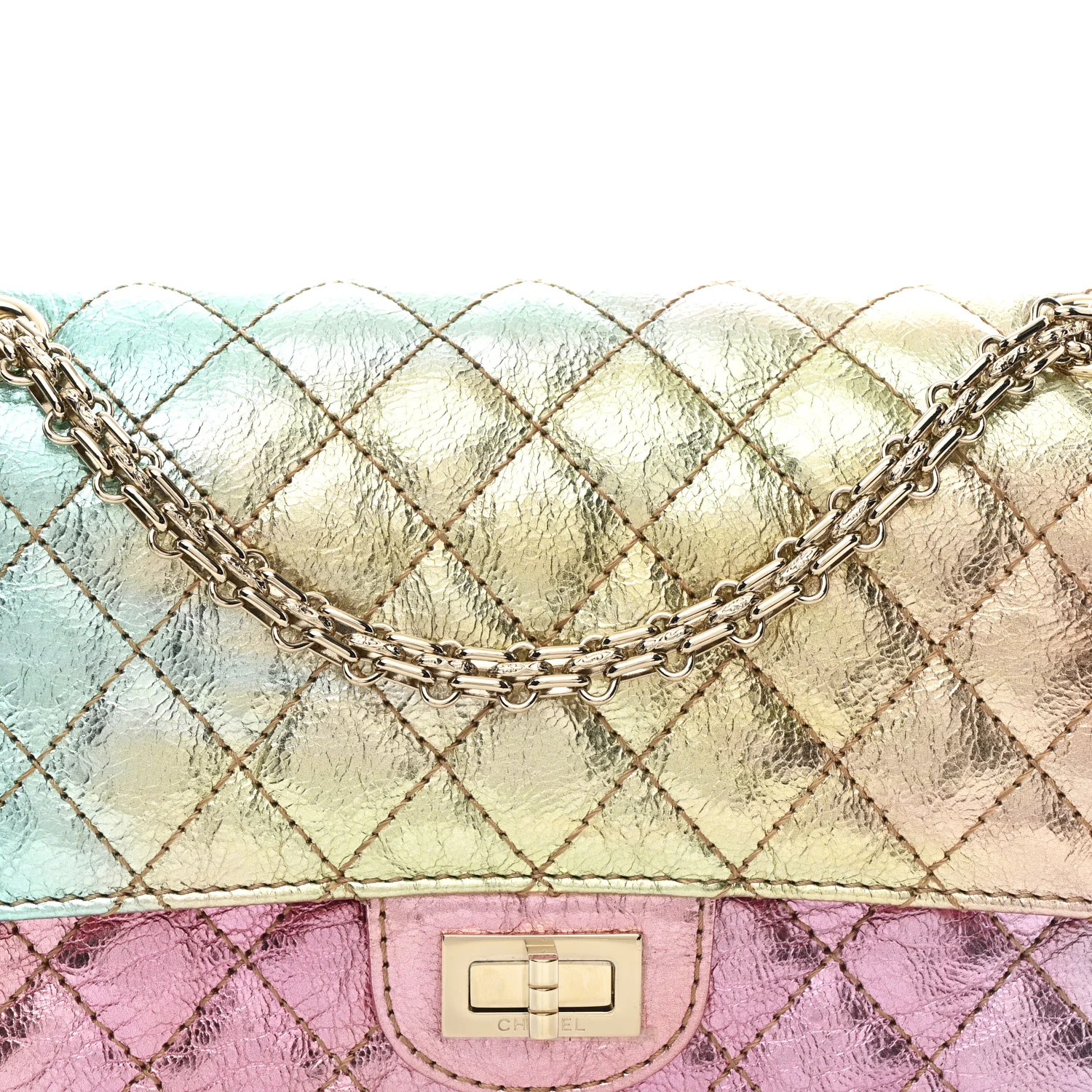 Metallic Goatskin Quilted 2.55 Reissue 225 Flap Multicolor - Image 8