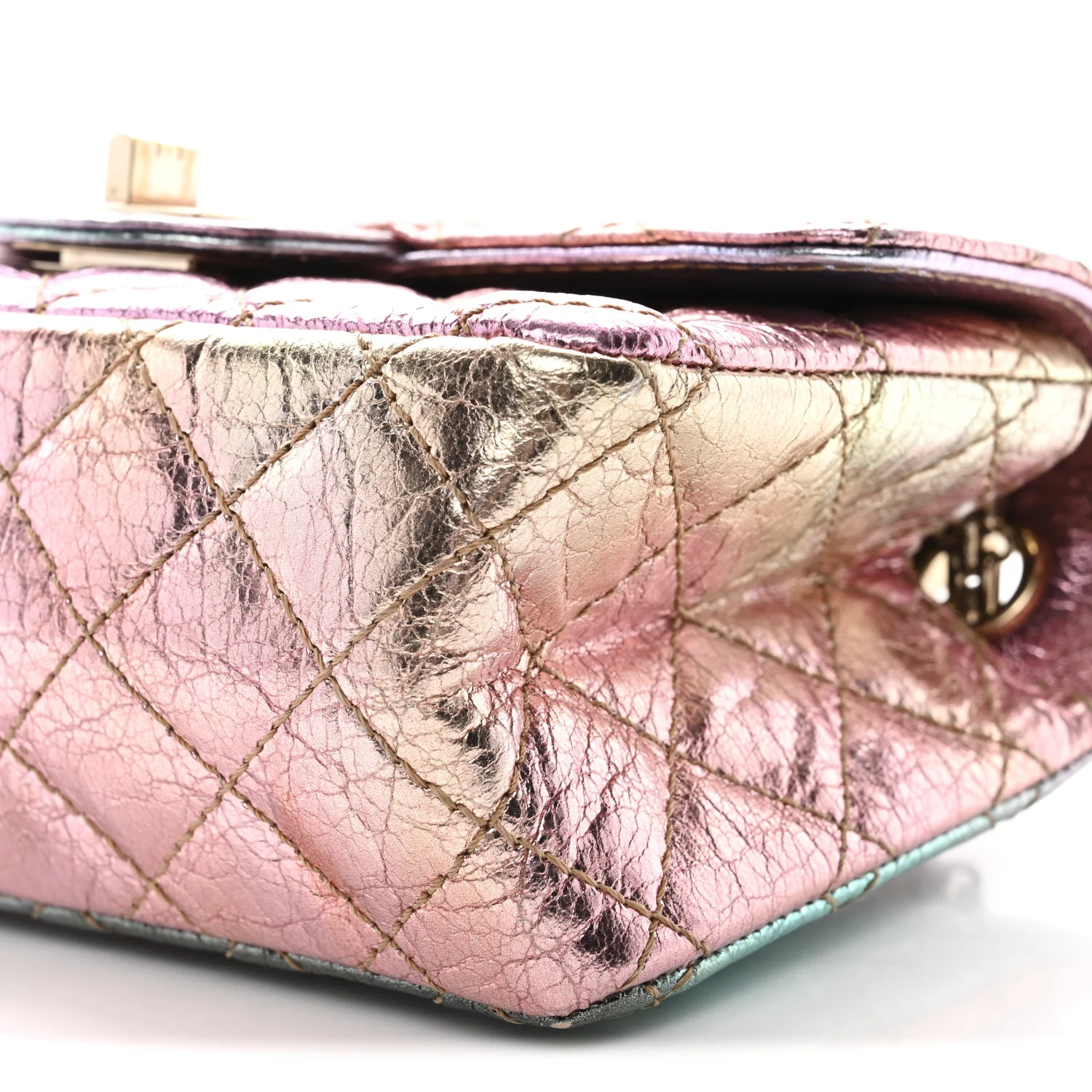 Metallic Goatskin Quilted Mini 2.55 Reissue Flap Multicolor - Image 10