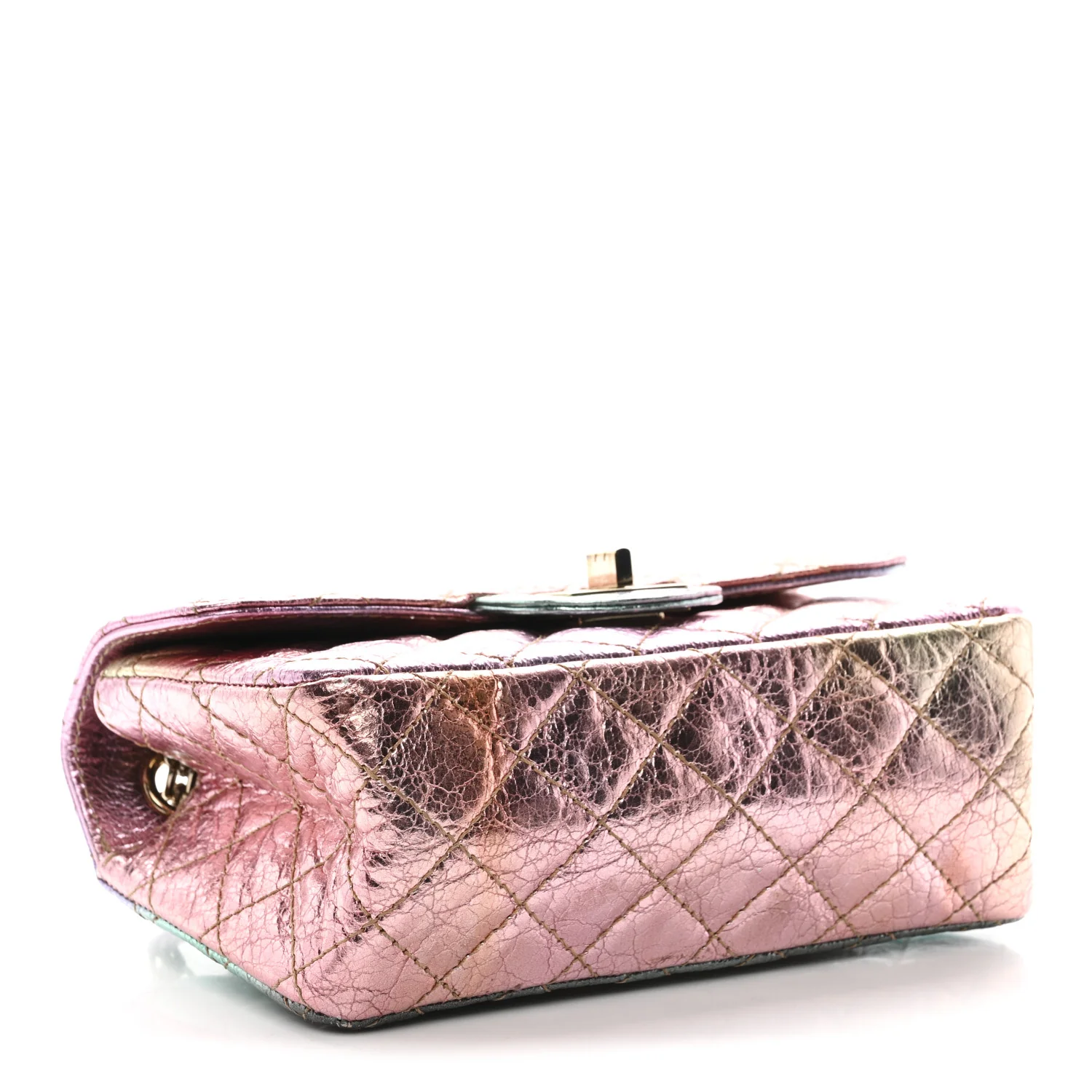 Metallic Goatskin Quilted Mini 2.55 Reissue Flap Multicolor - Image 4