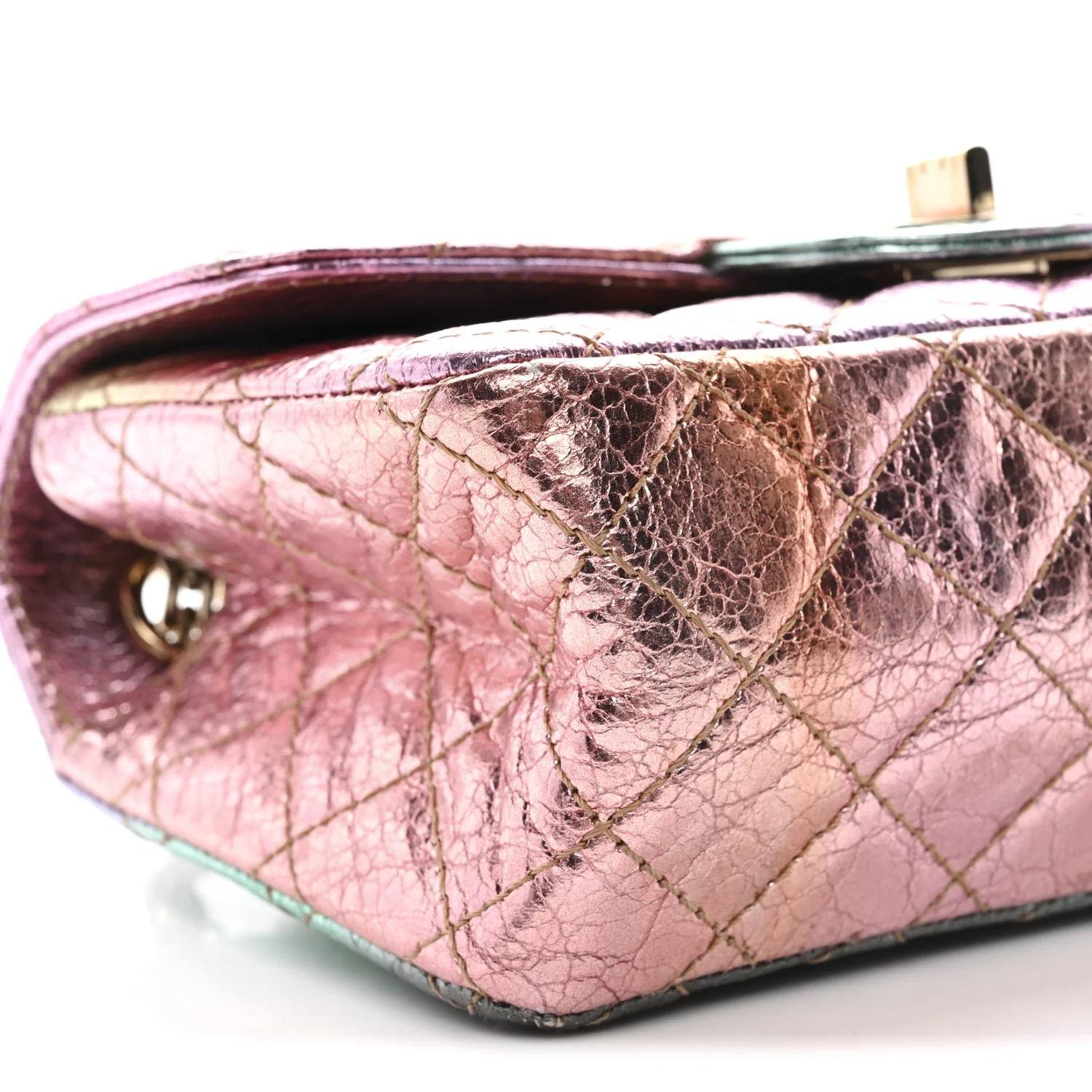 Metallic Goatskin Quilted Mini 2.55 Reissue Flap Multicolor - Image 9