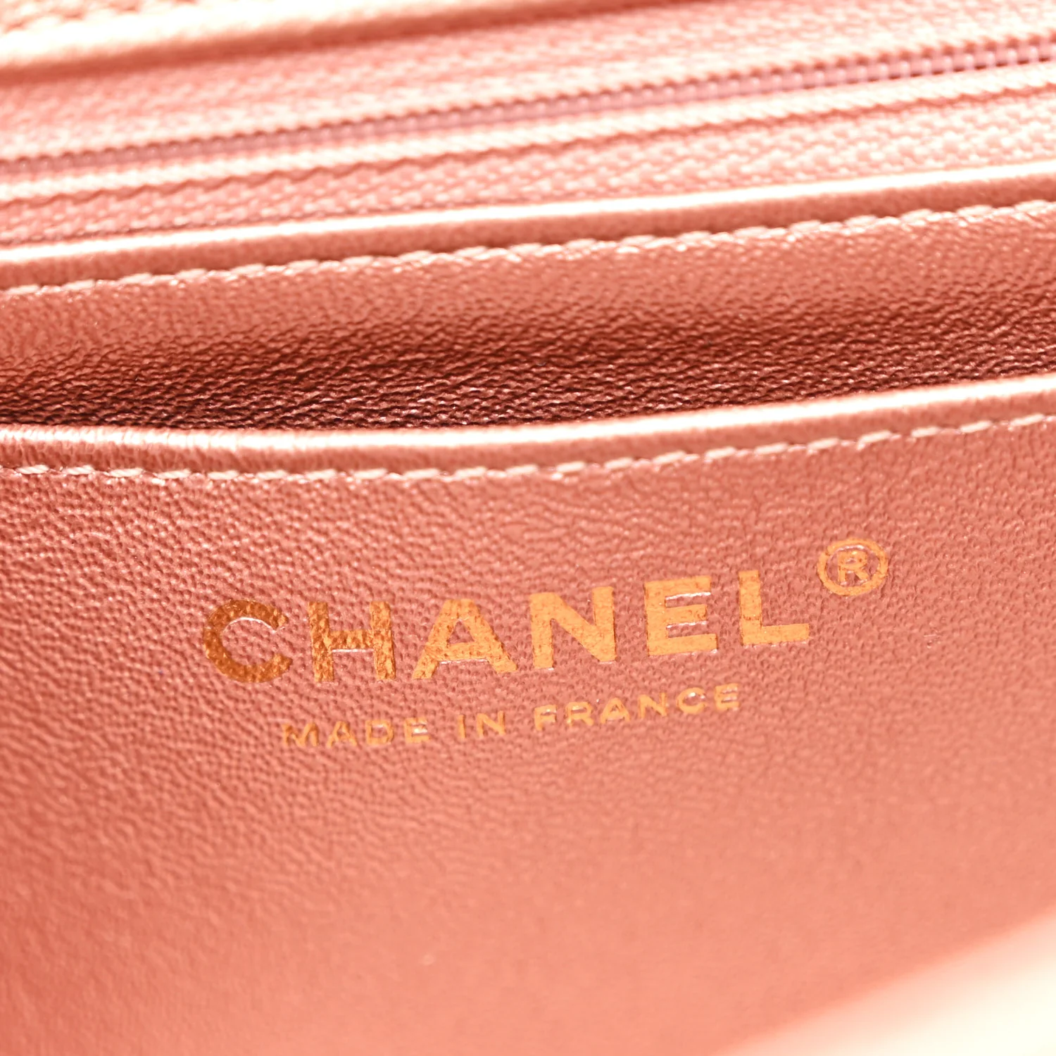 Metallic Grained Calfskin Quilted 2.55 Reissue Mini Flap Copper Pink - Image 6