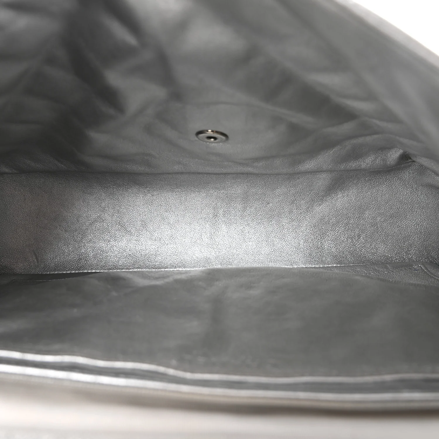 Metallic Lambskin Quilted Maxi Single Flap Silver - Image 5