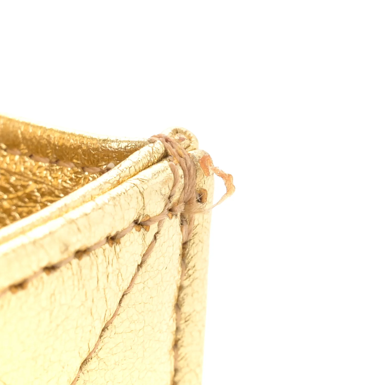 Metallic Lambskin Quilted Mini Flap Gold - Image 12