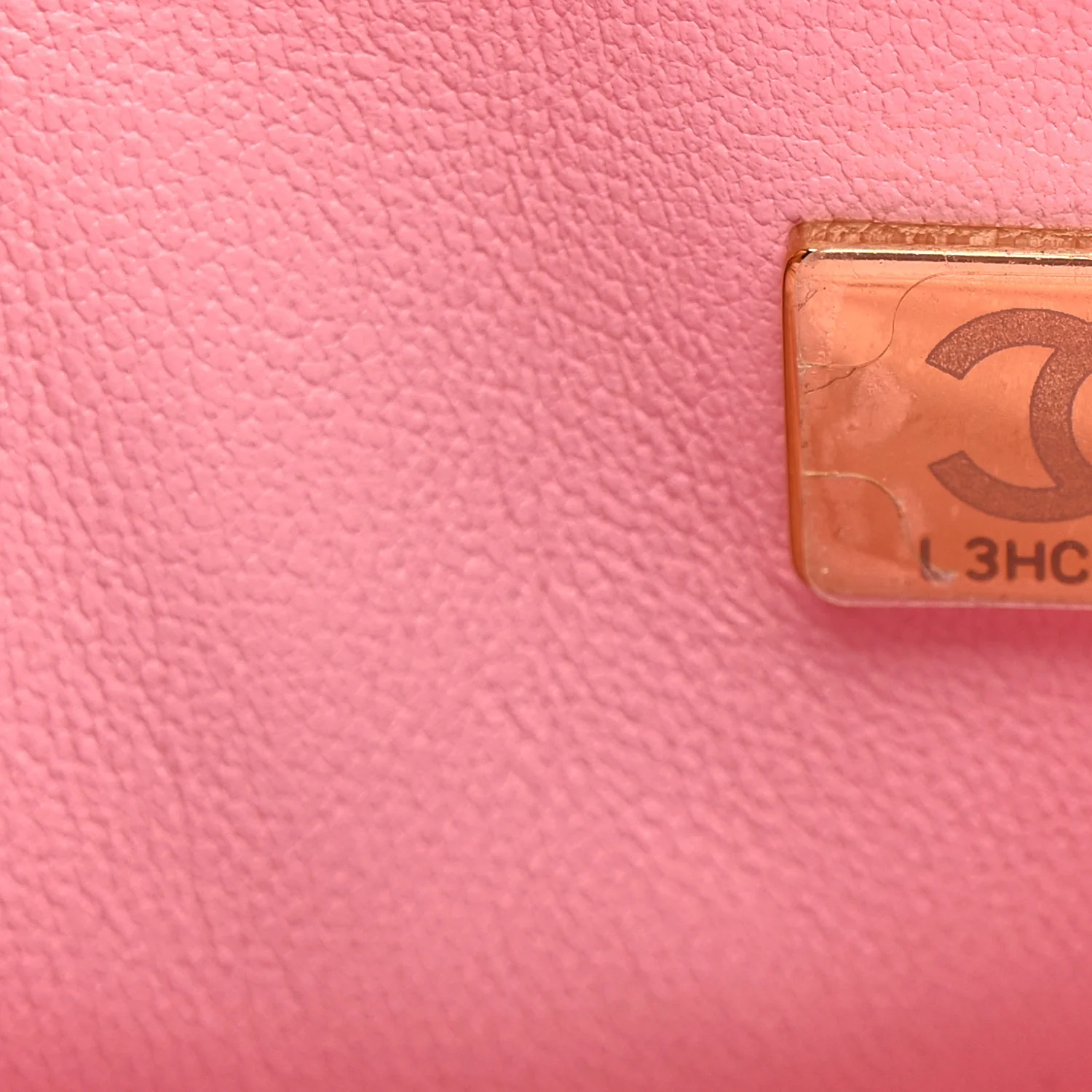 Metallic Lambskin Viscose Woven Flap Pink Gold - Image 7