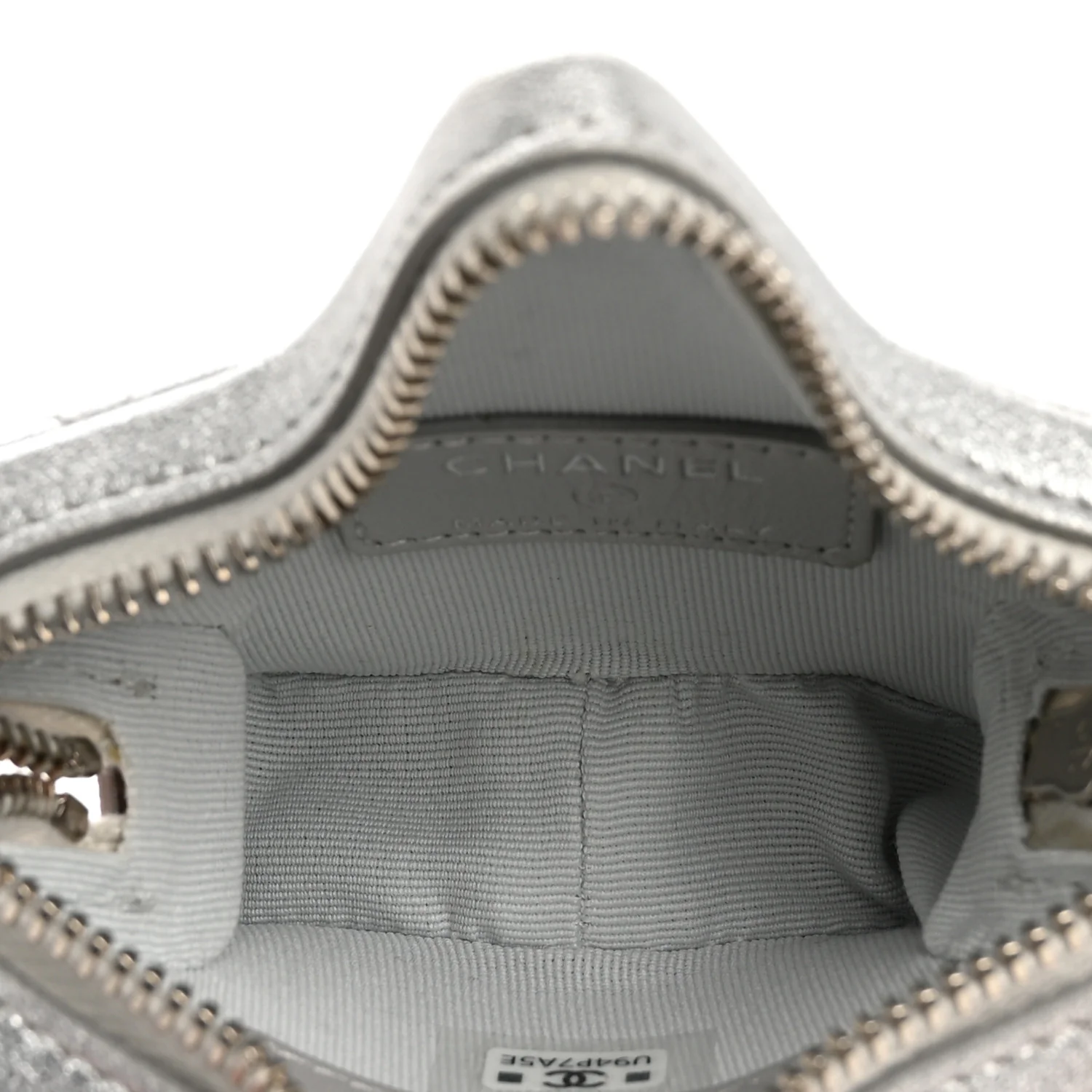 Metallic Lambskin Walk Of Fame Star Clip On Coin Purse Silver - Image 5