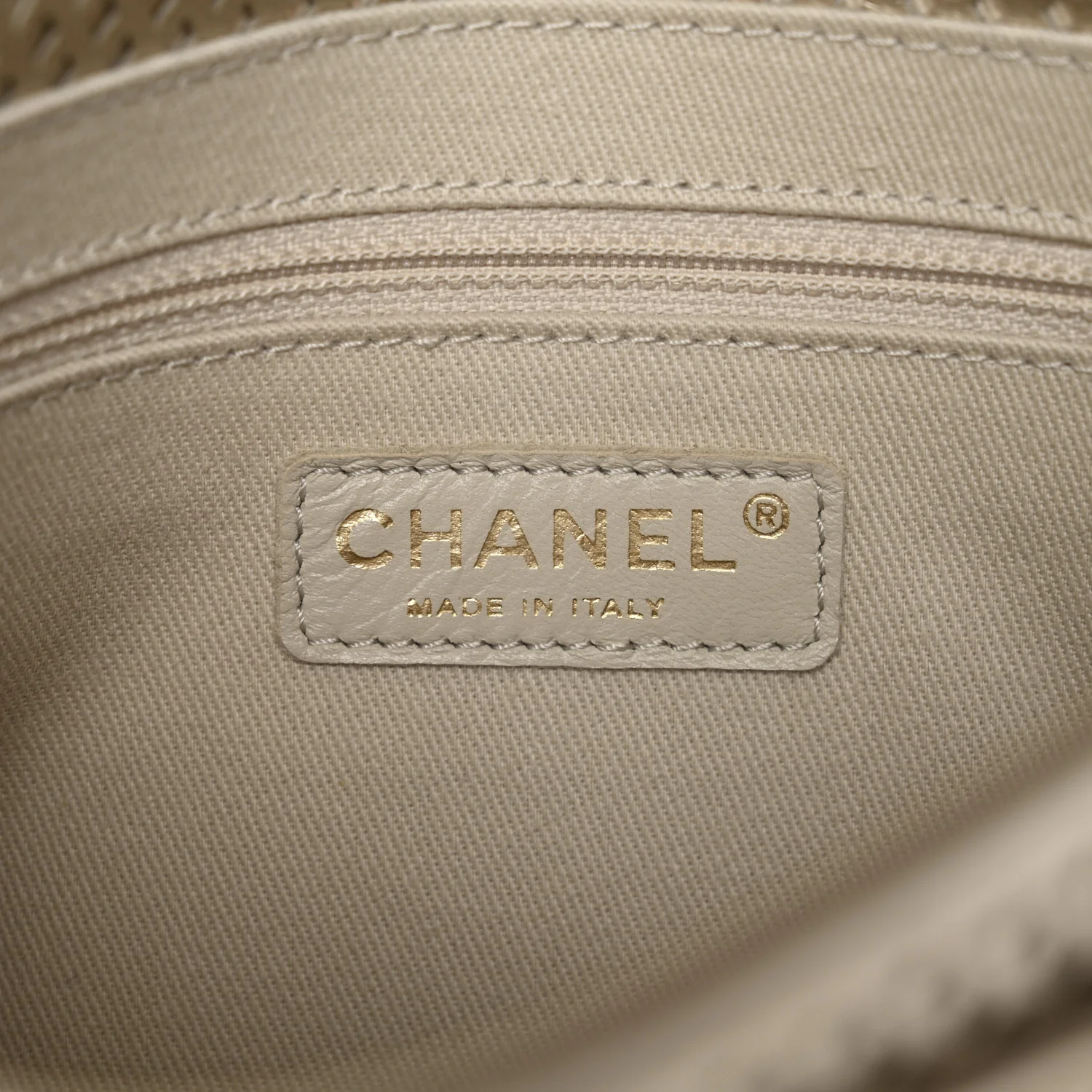 Metallic Perforated Calfskin Small Up In The Air Flap Light Gold - Image 6