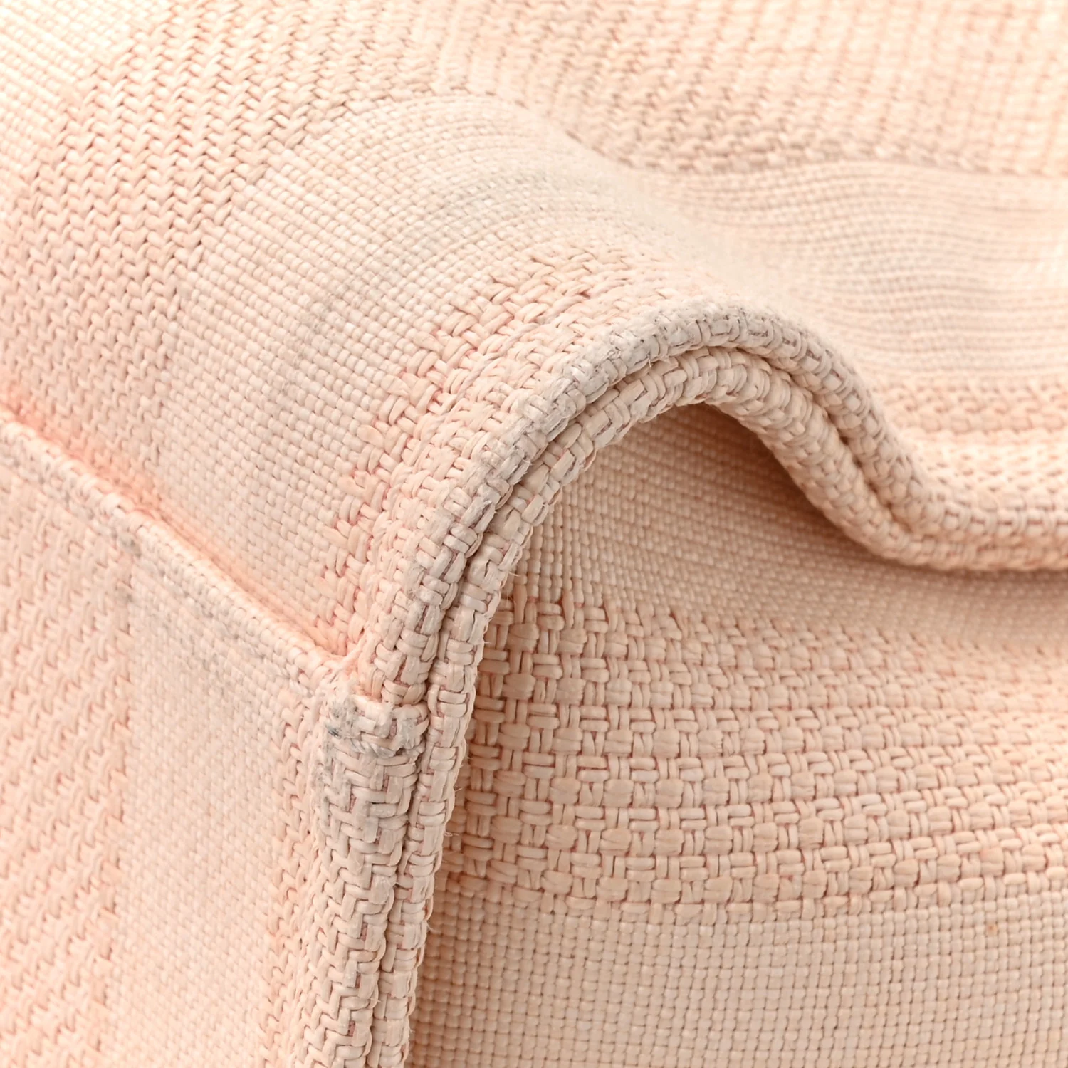 Mixed Fibers Calfskin Striped Medium Deauville Tote Light Pink - Image 11