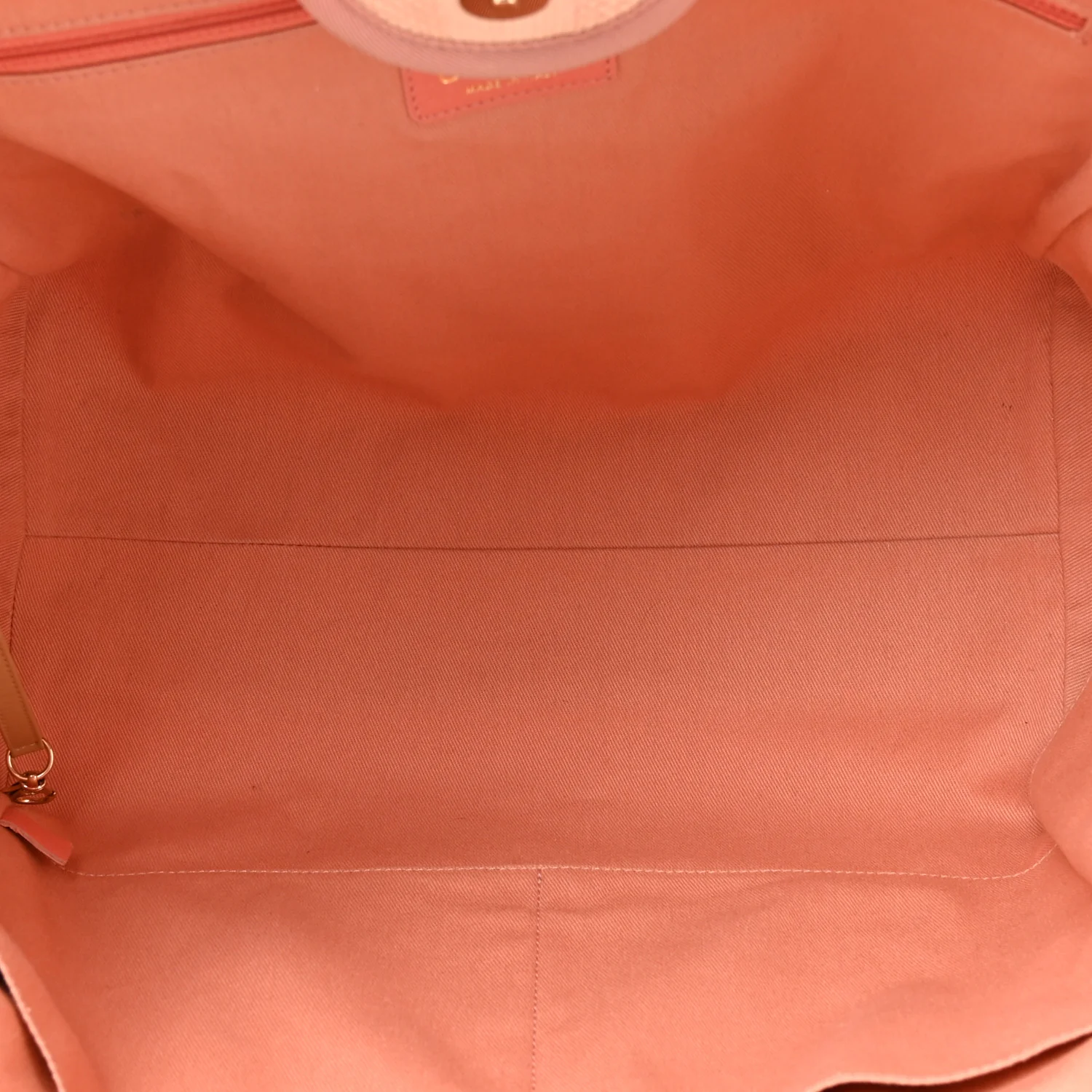 Mixed Fibers Calfskin Striped Medium Deauville Tote Light Pink - Image 5