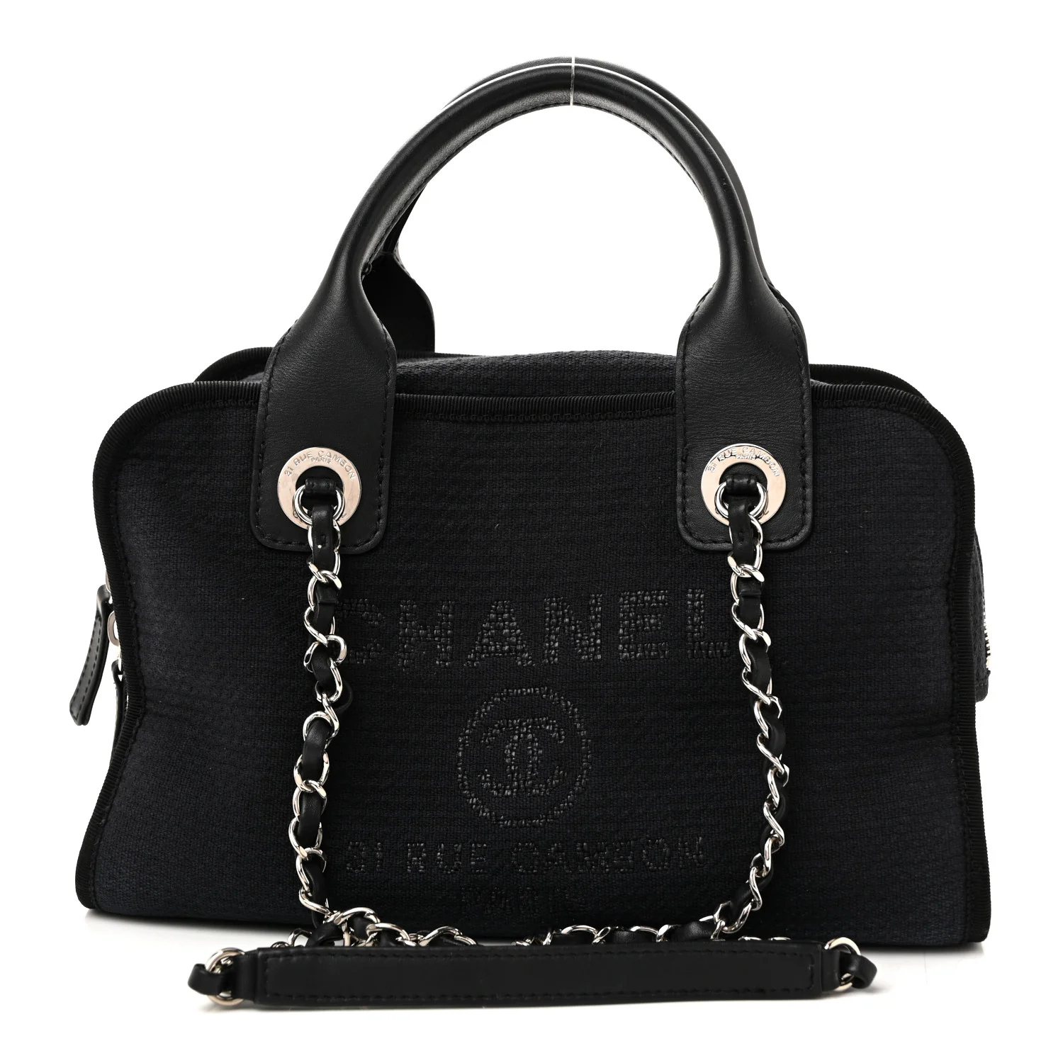 Mixed Fibers Deauville Bowling Bag Black