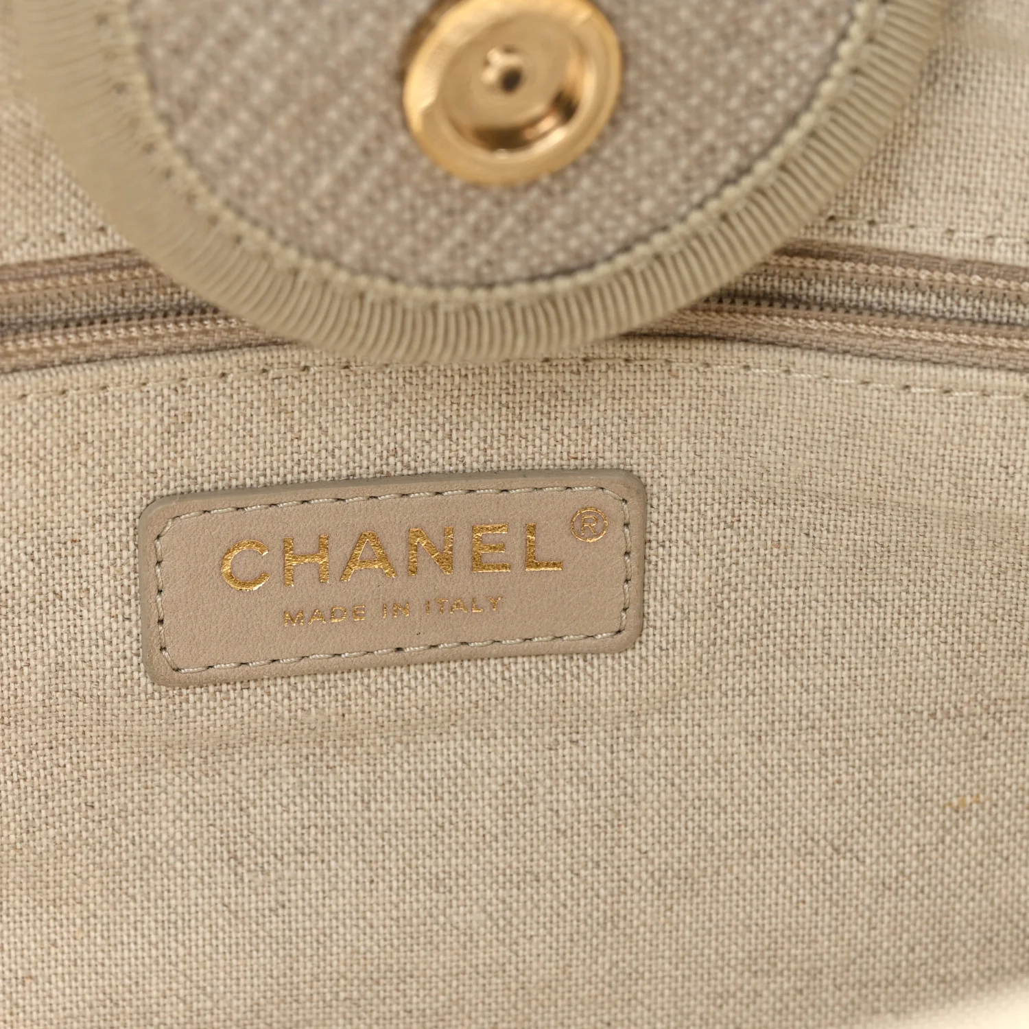 Mixed Fibers Medium Deauville Tote Beige Black - Image 7