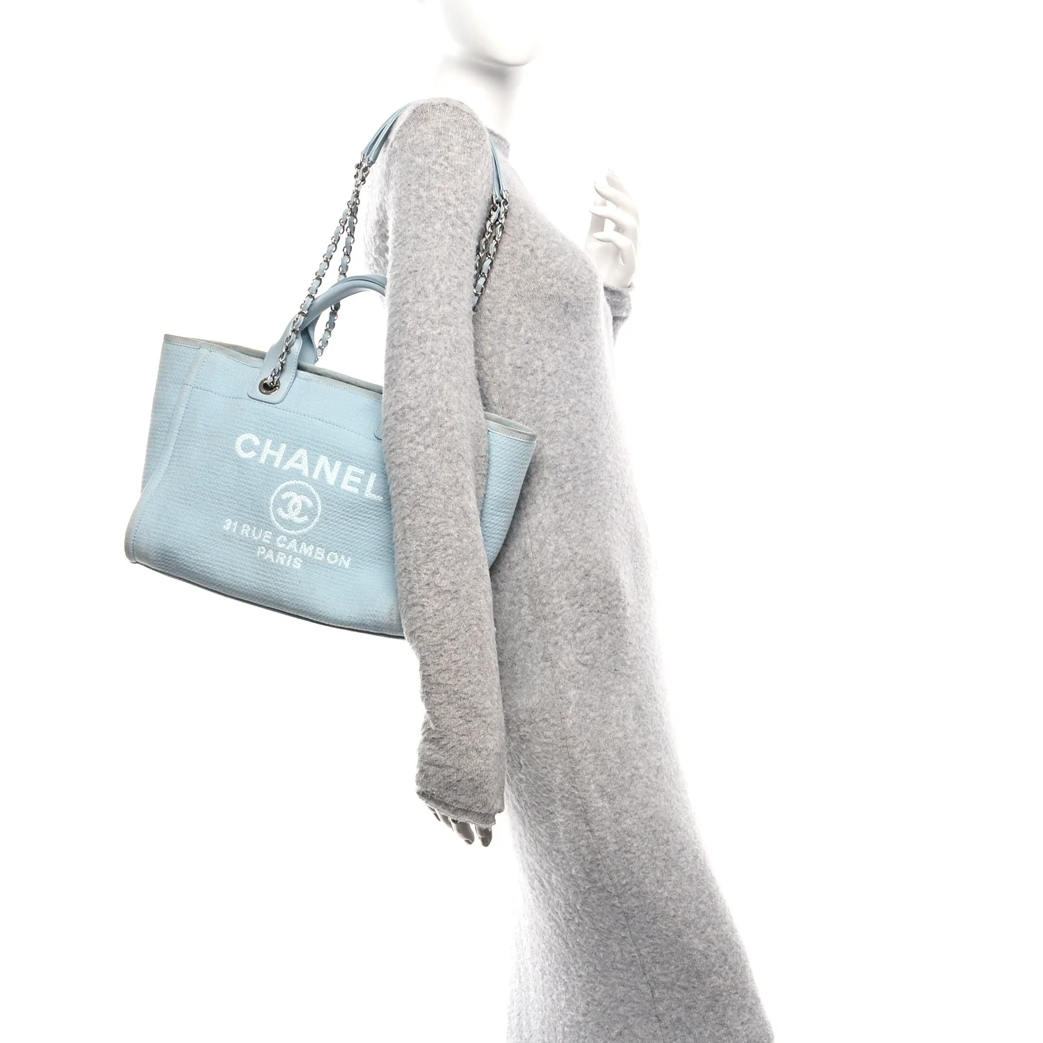 Mixed Fibers Medium Deauville Tote Light Blue - Image 2