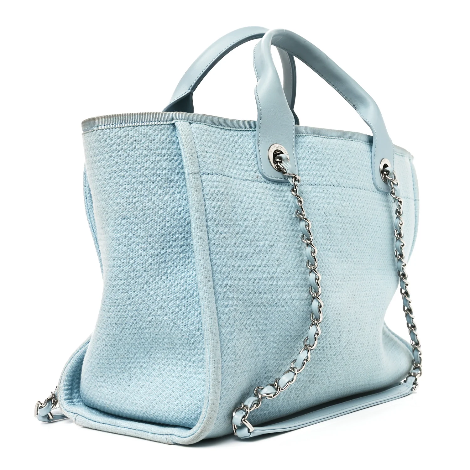Mixed Fibers Medium Deauville Tote Light Blue - Image 3