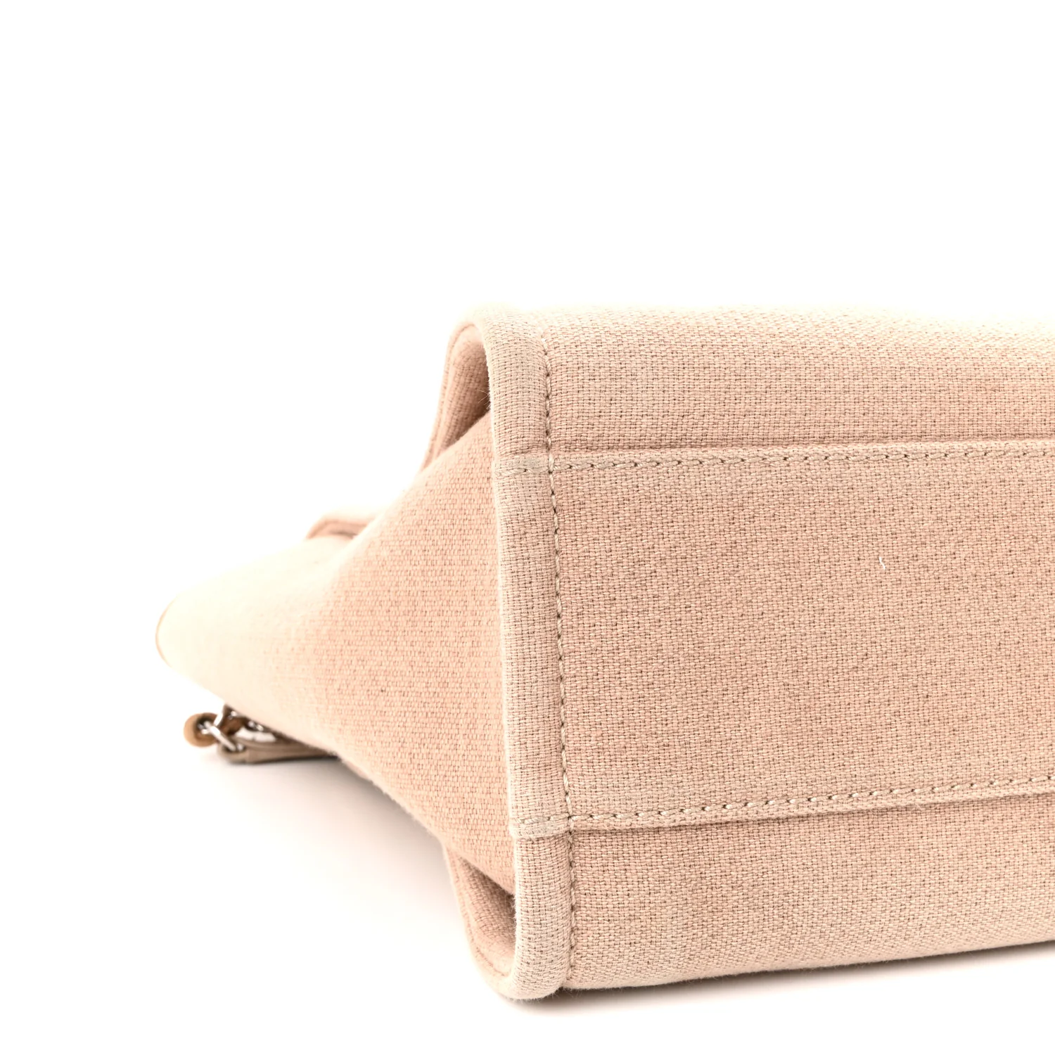 Mixed Fibers Small Deauville Tote Beige - Image 14