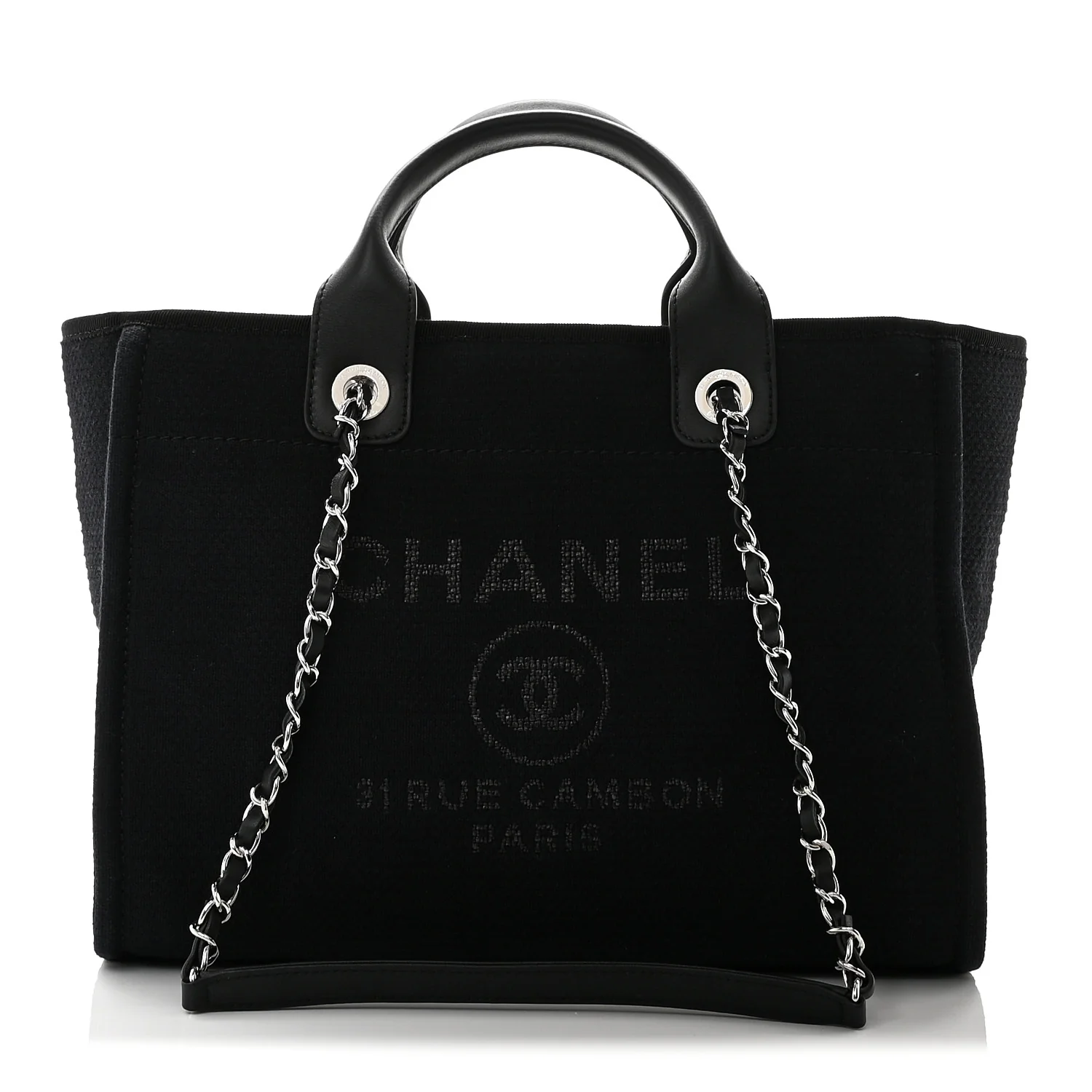 Mixed Fibers Small Deauville Tote Black