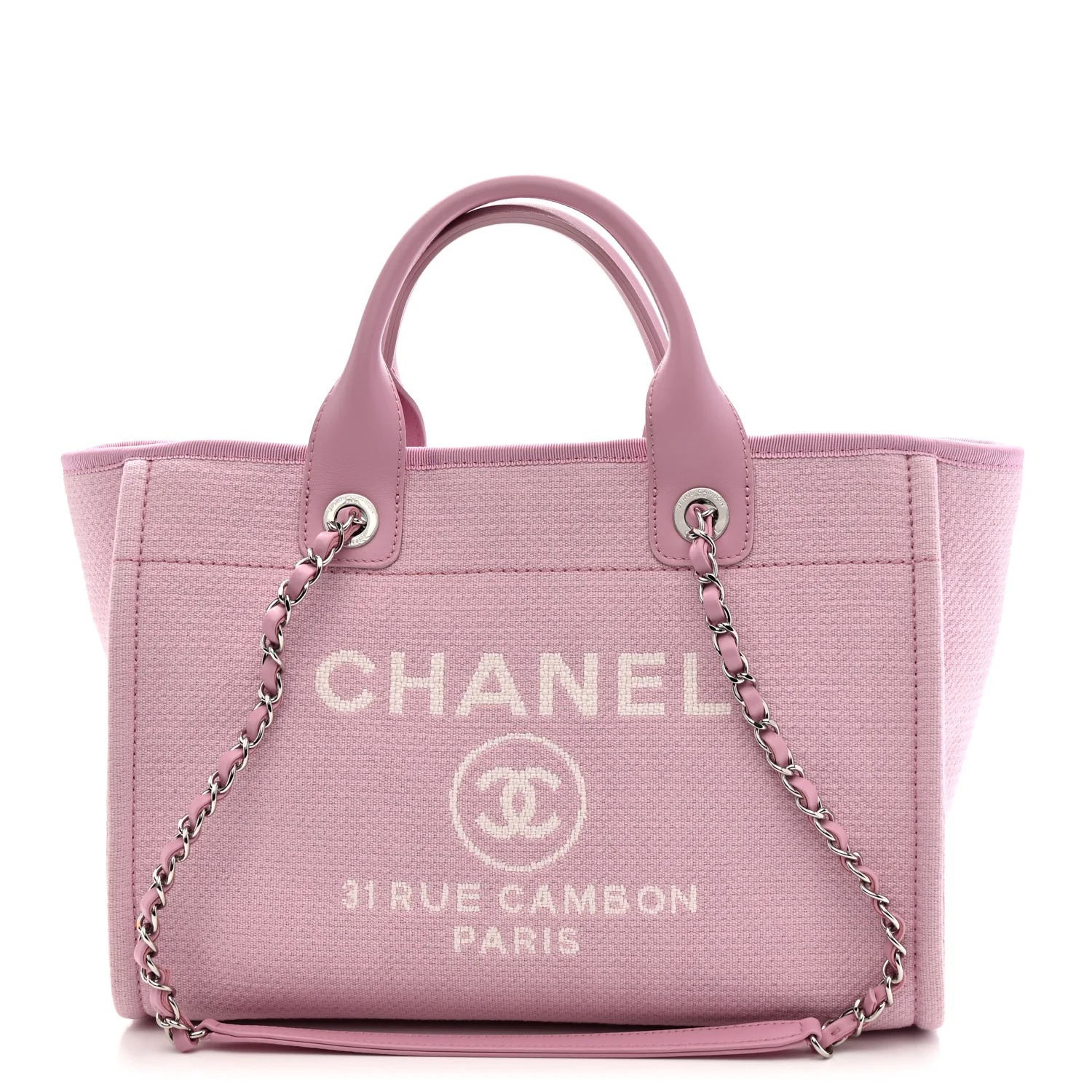 Mixed Fibers Small Deauville Tote Dark Pink