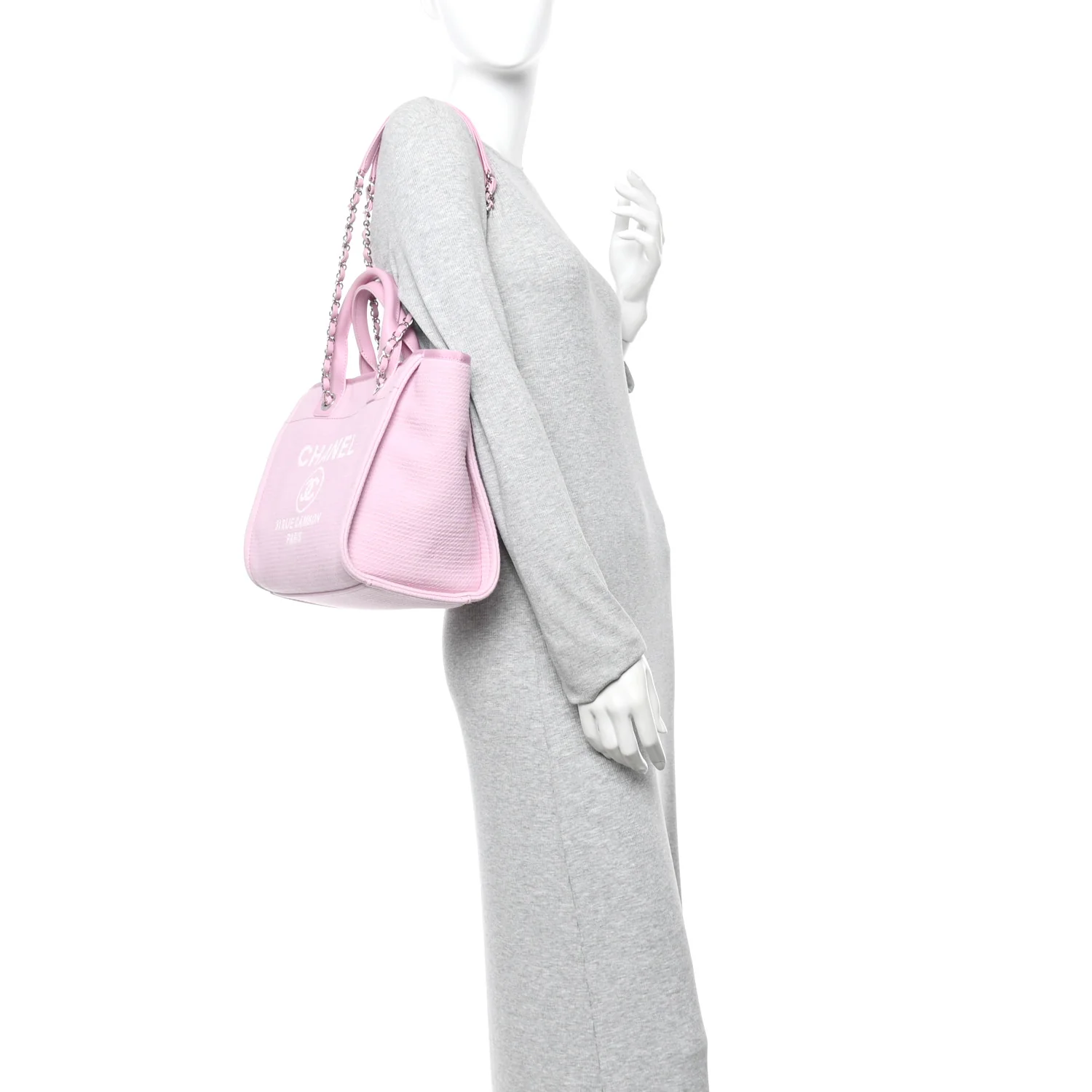 Mixed Fibers Small Deauville Tote Dark Pink - Image 2