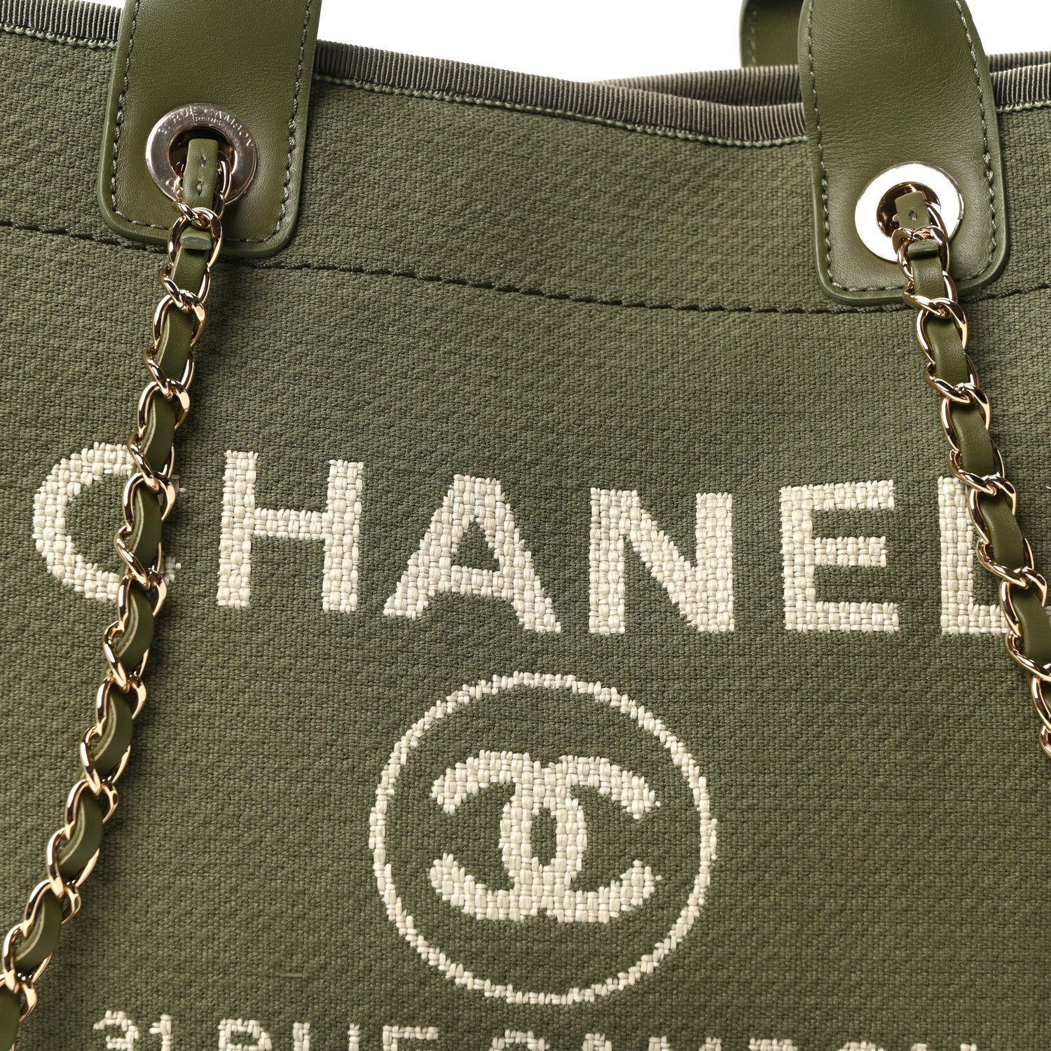 Mixed Fibers Small Deauville Tote Khaki - Image 8