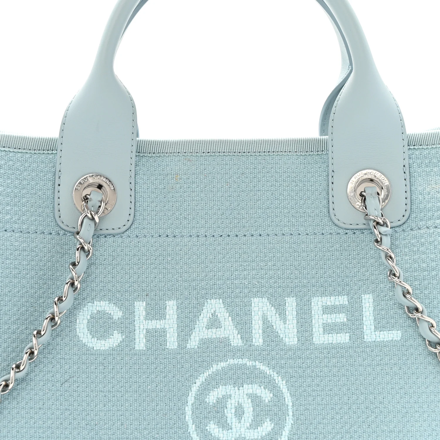 Mixed Fibers Small Deauville Tote Light Blue - Image 9
