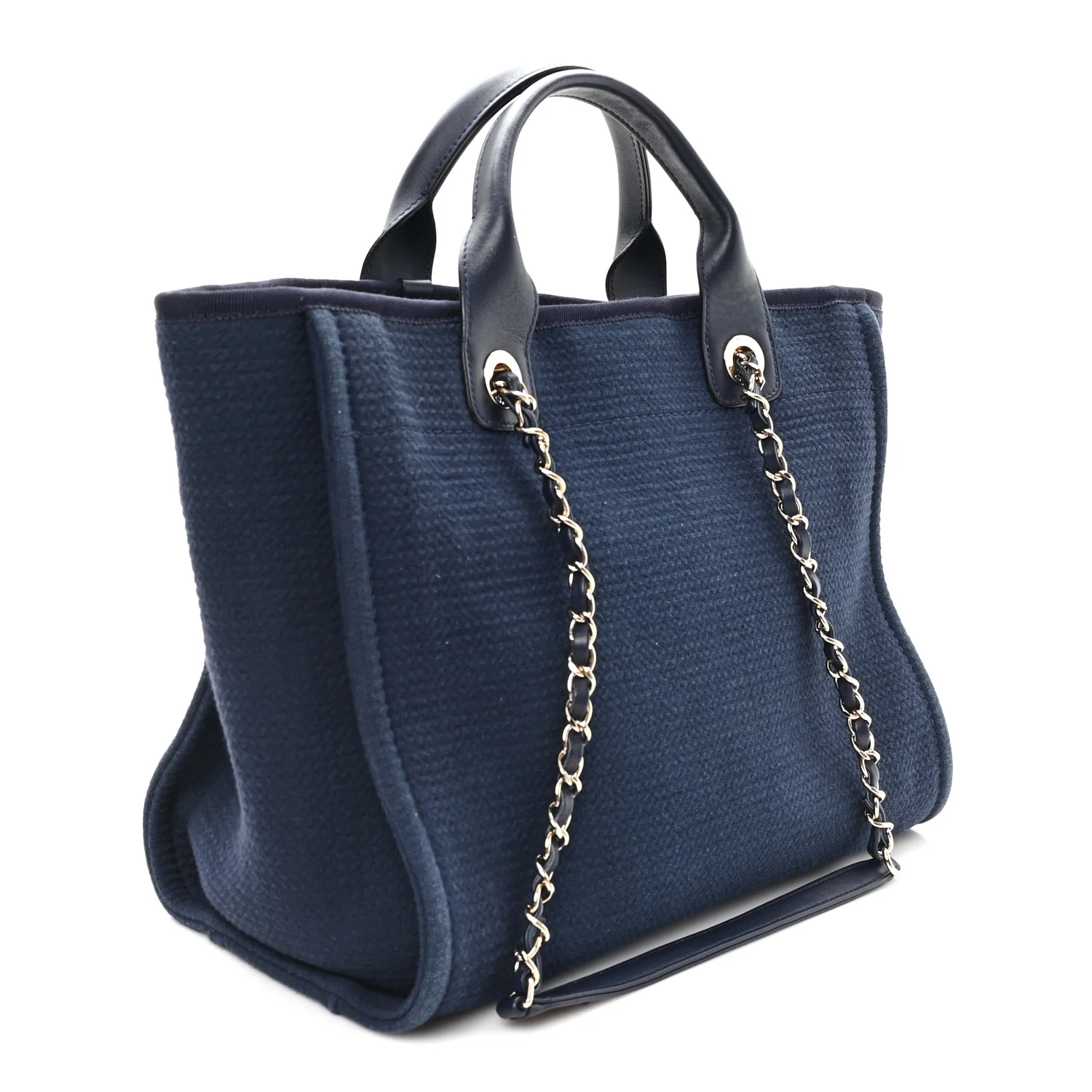 Mixed Fibers Small Deauville Tote Navy - Image 4