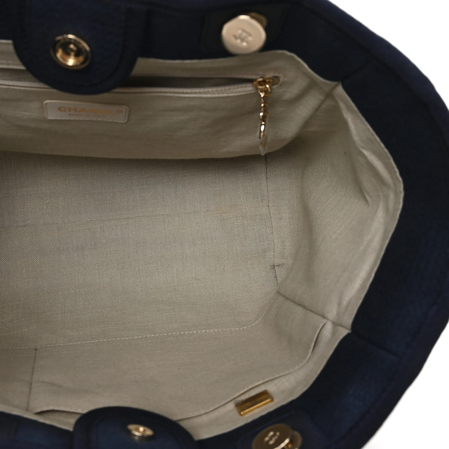 Mixed Fibers Small Deauville Tote Navy - Image 6