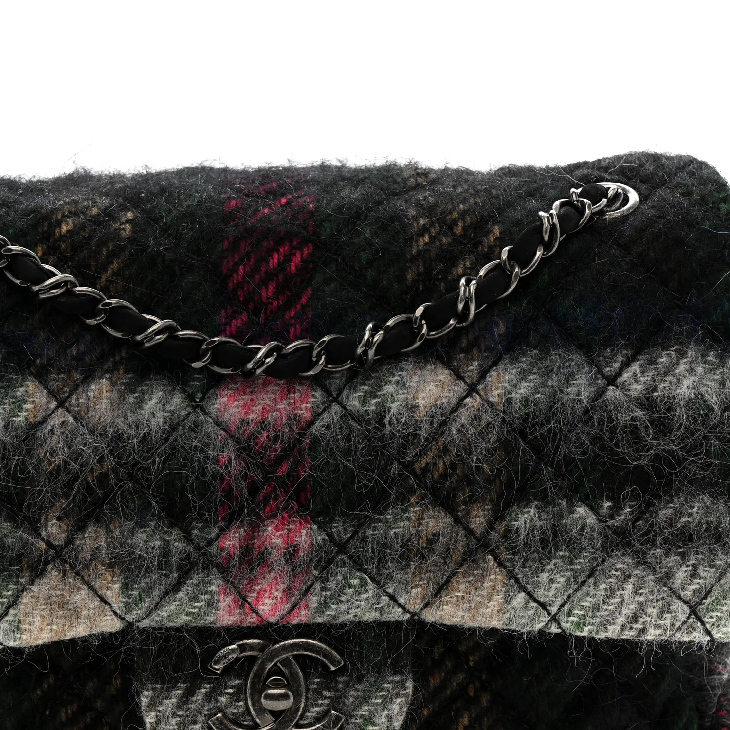 Mohair Quilted Tartan Day Flap Dark Multicolor - Image 8