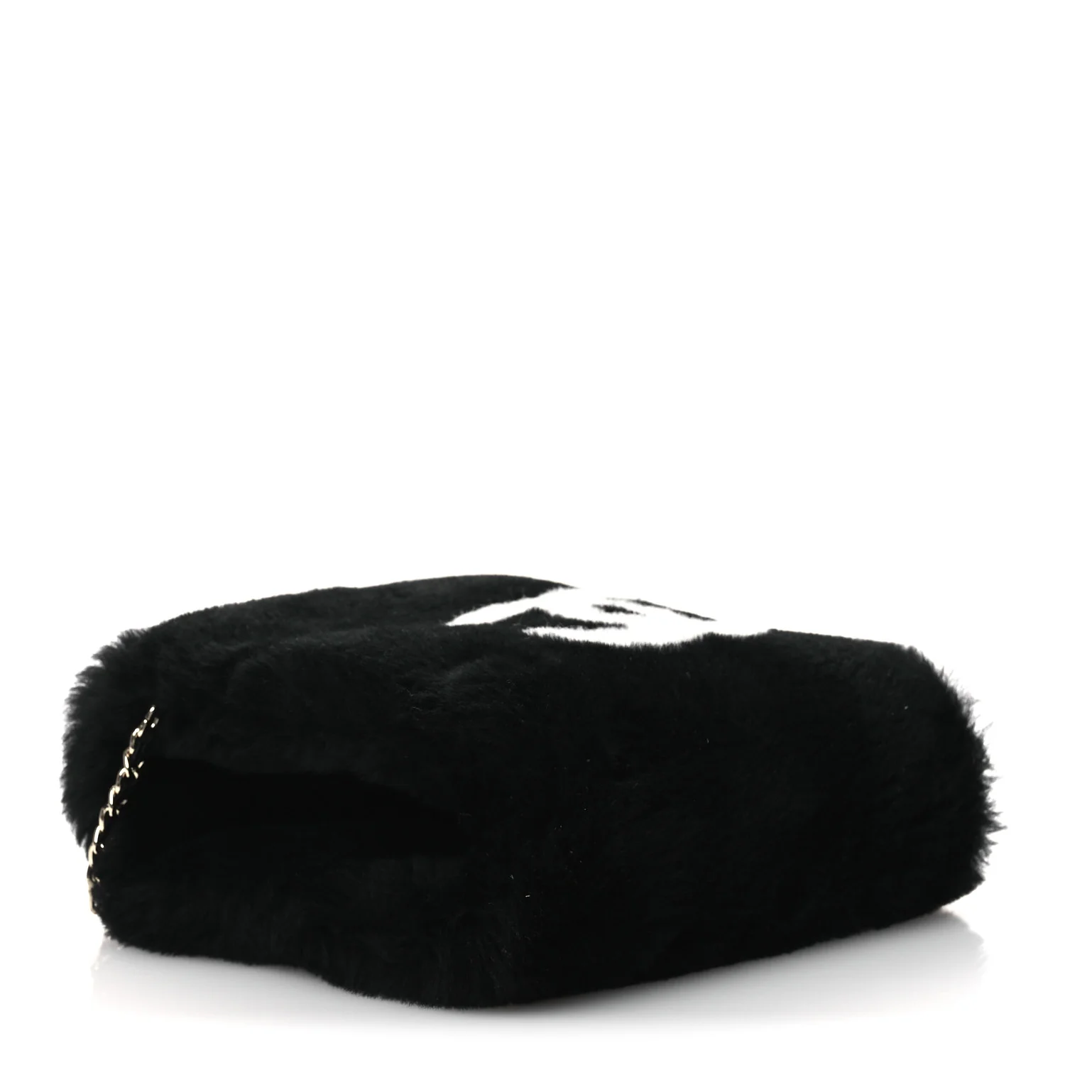 Muff Shearling Lambskin Bag Black Ecru - Image 4