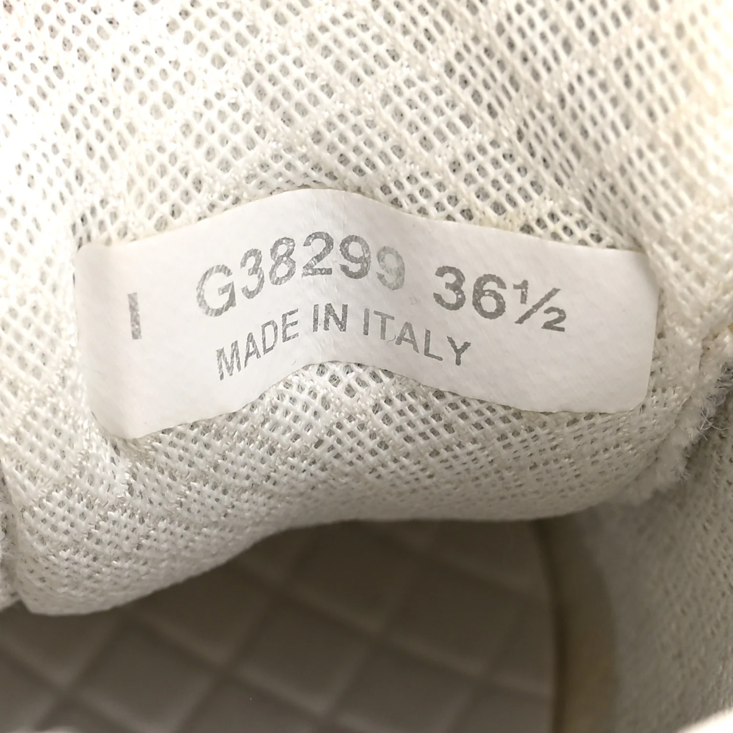 Nylon Calfskin Suede Womens CC Sneakers 36.5 Grey White - Image 9