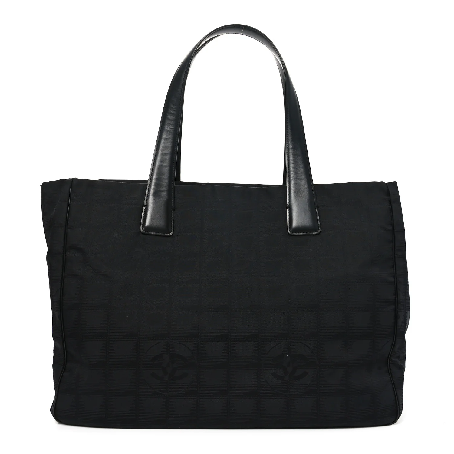 Nylon Large Travel Tote Black