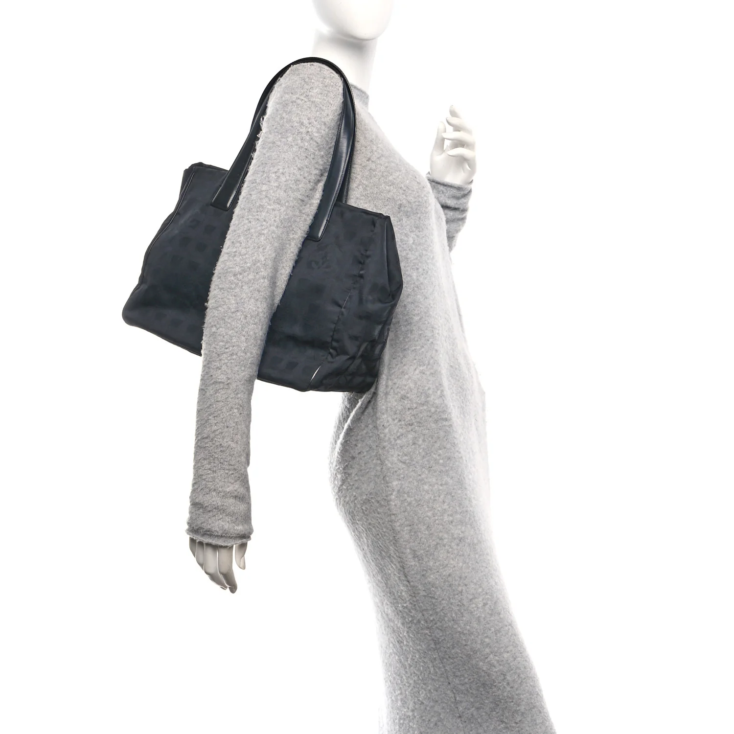 Nylon Large Travel Tote Black - Image 2